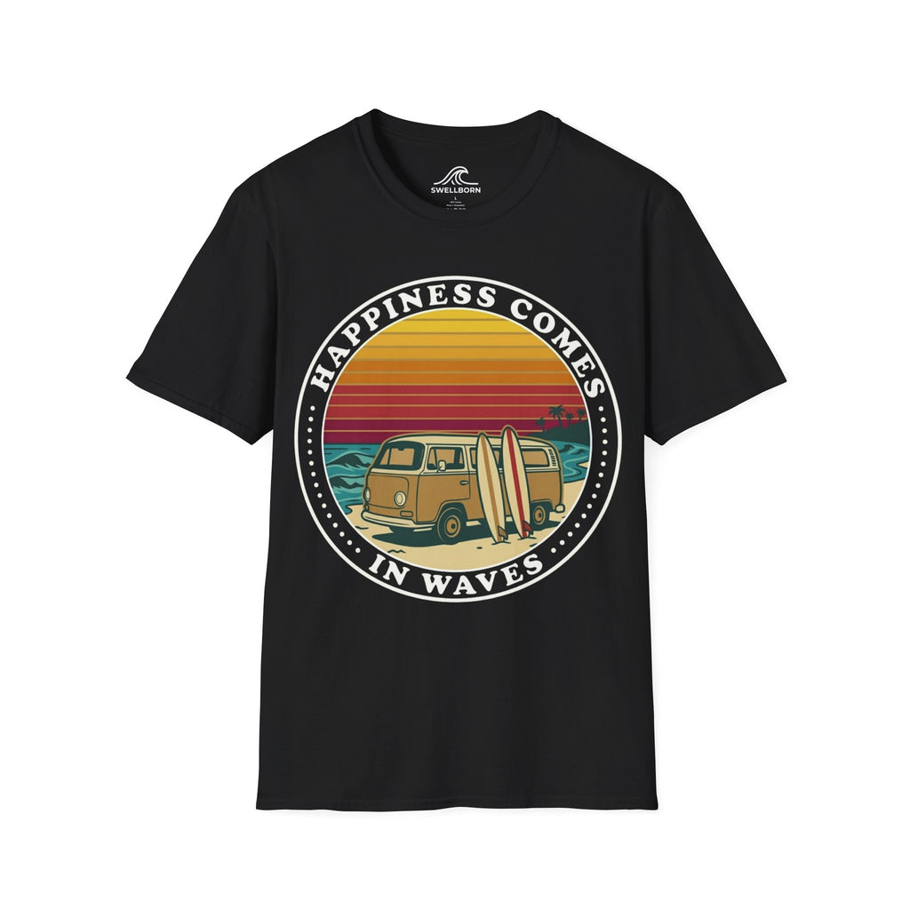 Happiness Comes In Waves T-Shirt