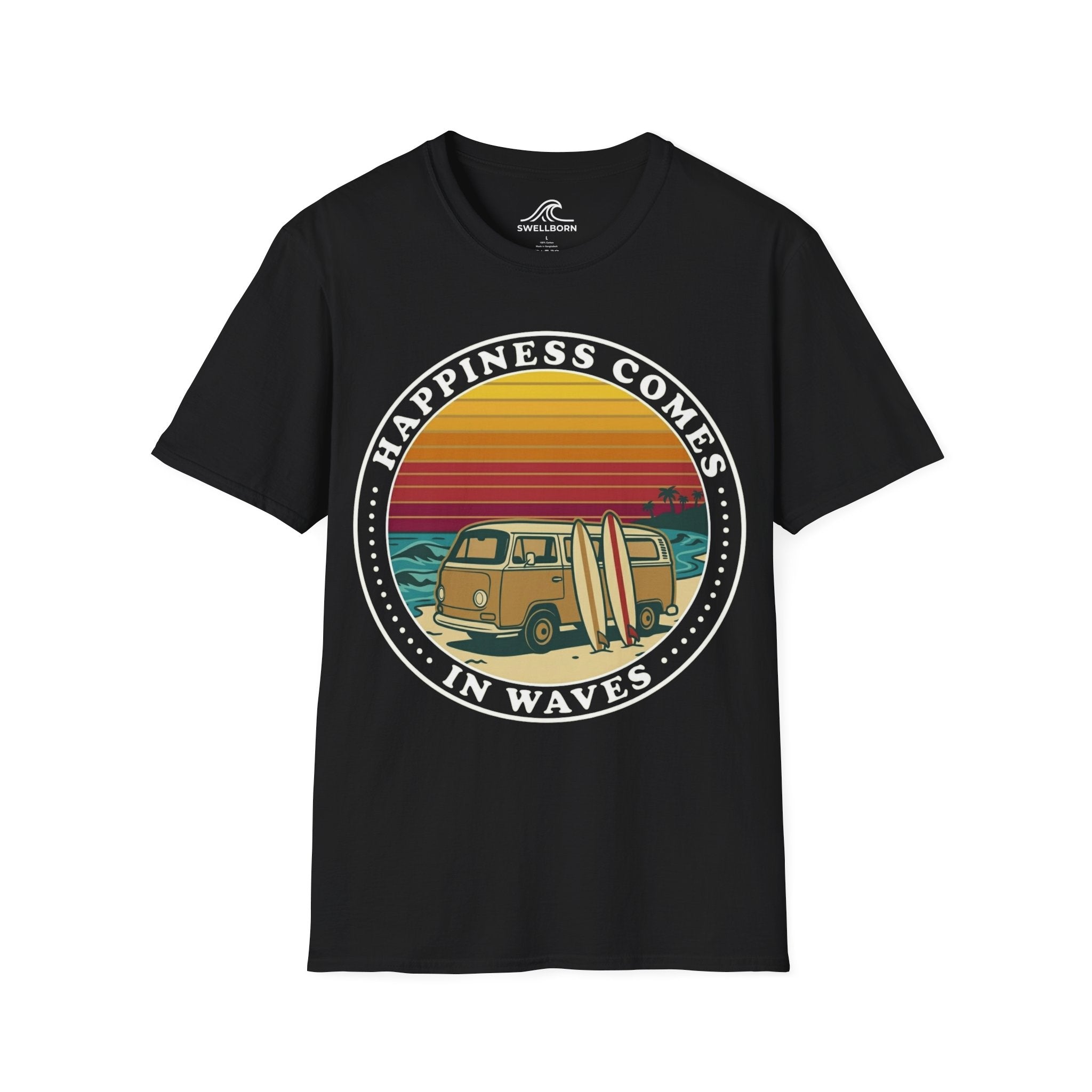 Happiness Comes In Waves T-Shirt