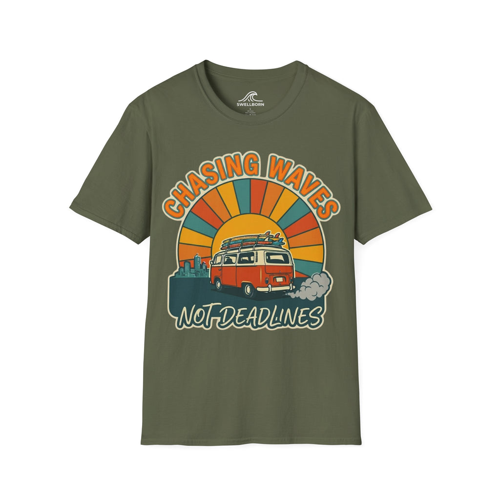 Chasing Waves Not Deadlines T-Shirt