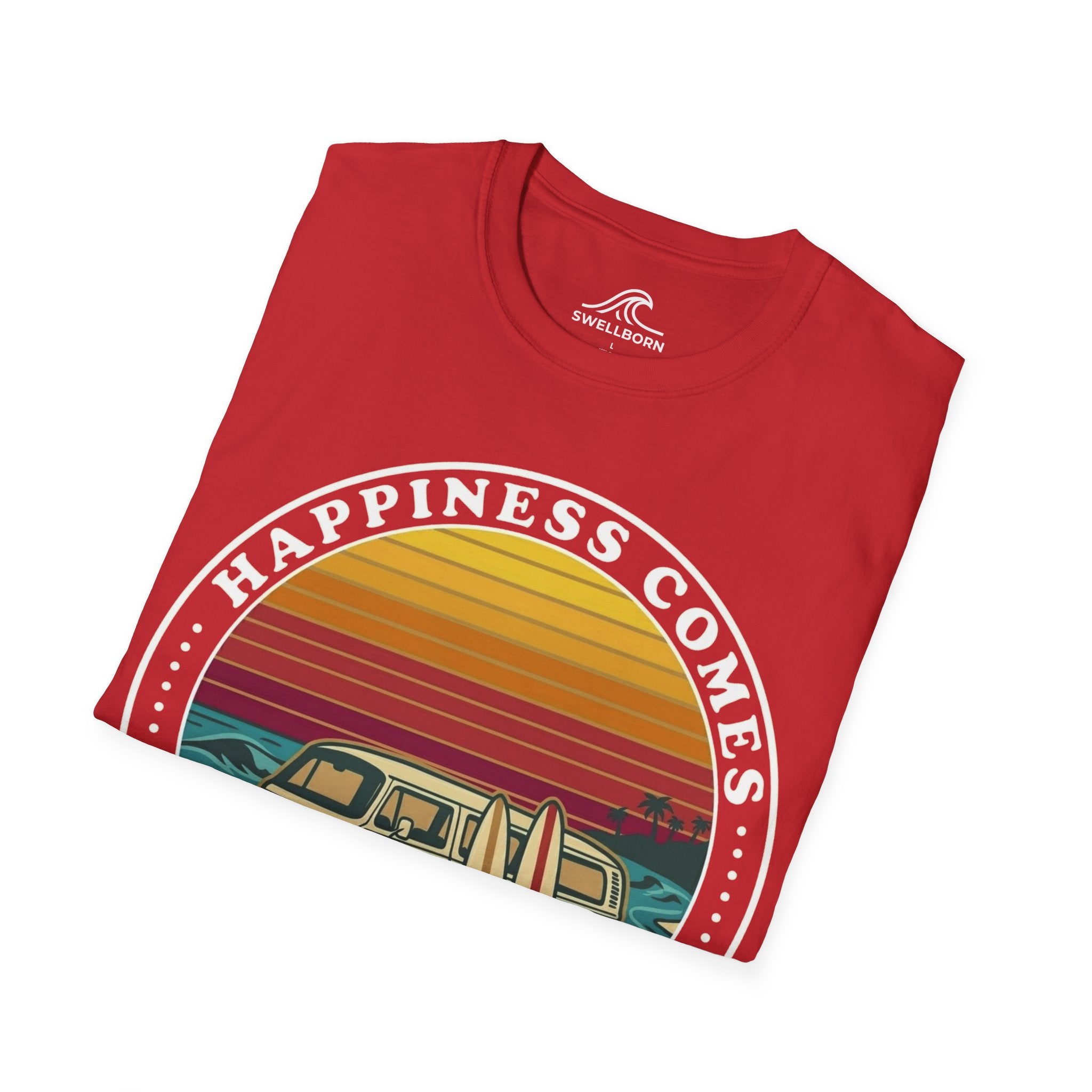 Happiness Comes In Waves T-Shirt
