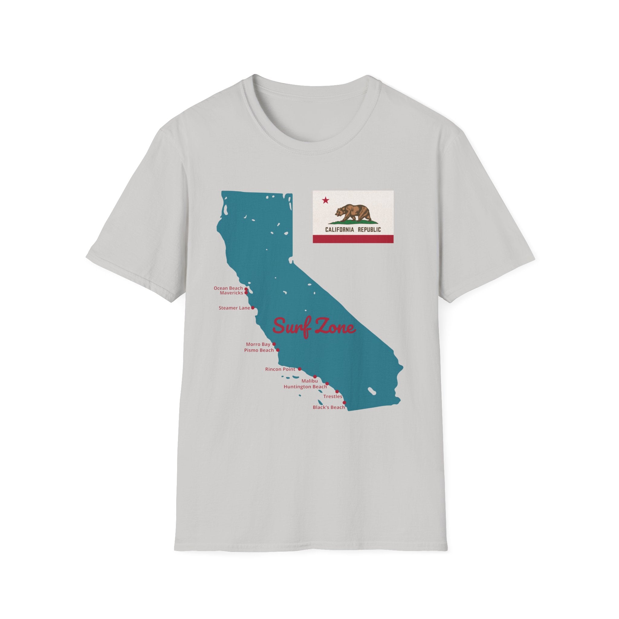 California Surf Spots T-Shirt