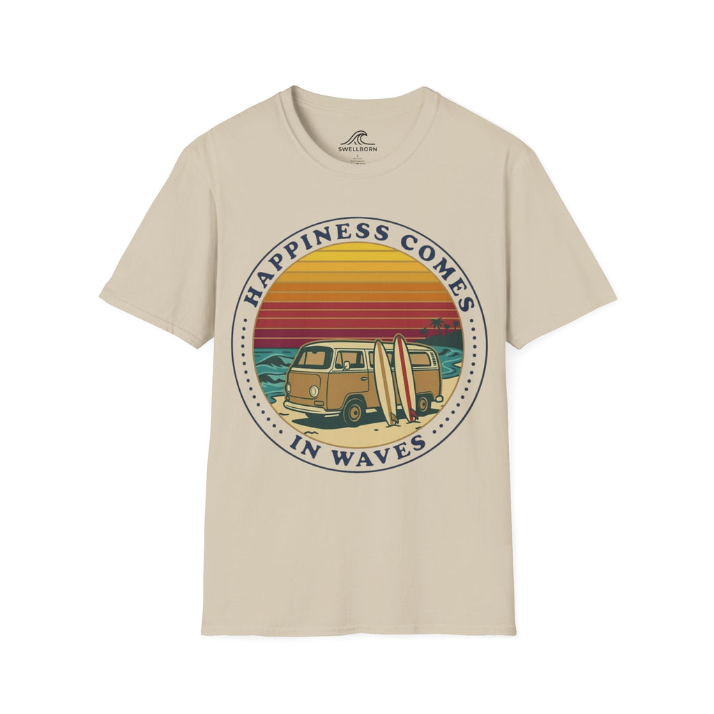 Happiness Comes In Waves T-Shirt