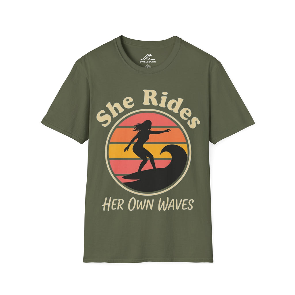 She Rides Her Own Waves T-Shirt
