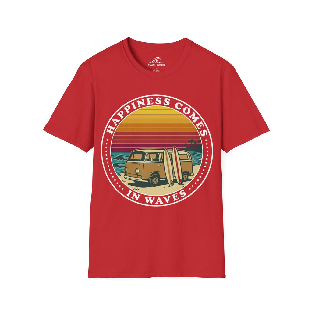 Happiness Comes In Waves T-Shirt