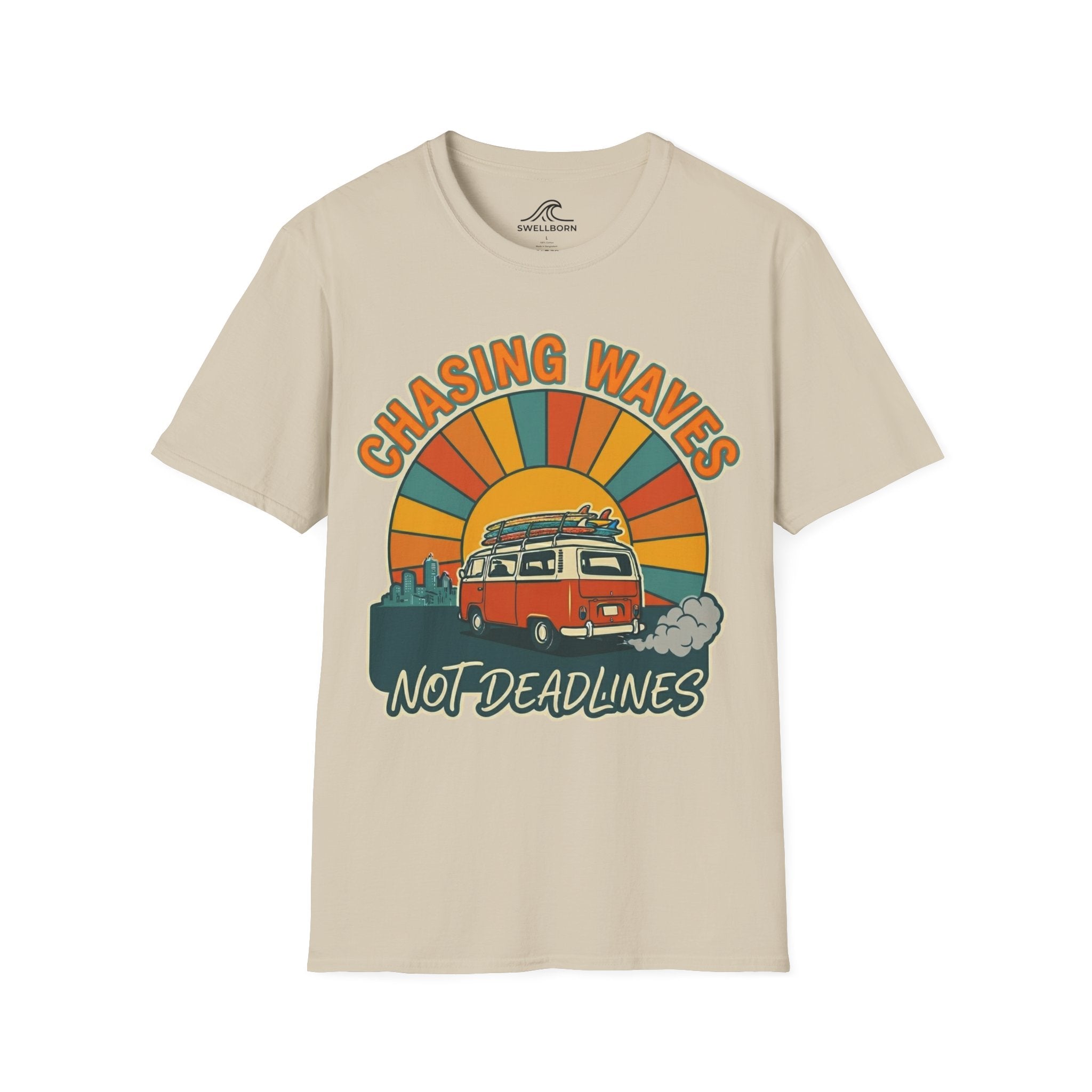 Chasing Waves Not Deadlines T-Shirt