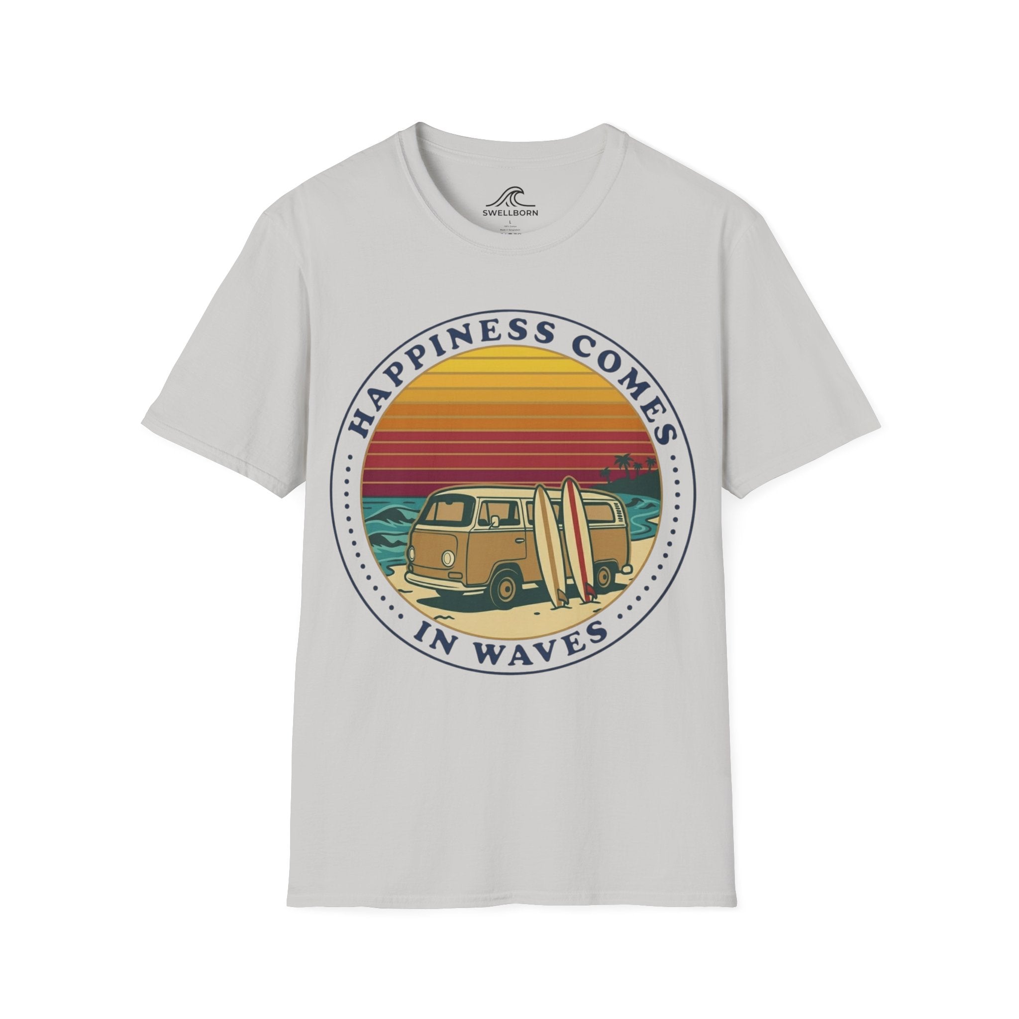 Happiness Comes In Waves T-Shirt