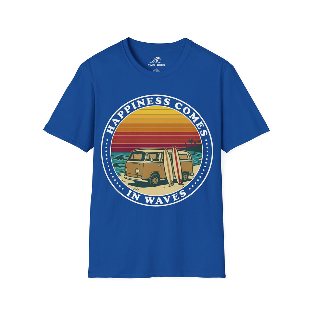 Happiness Comes In Waves T-Shirt