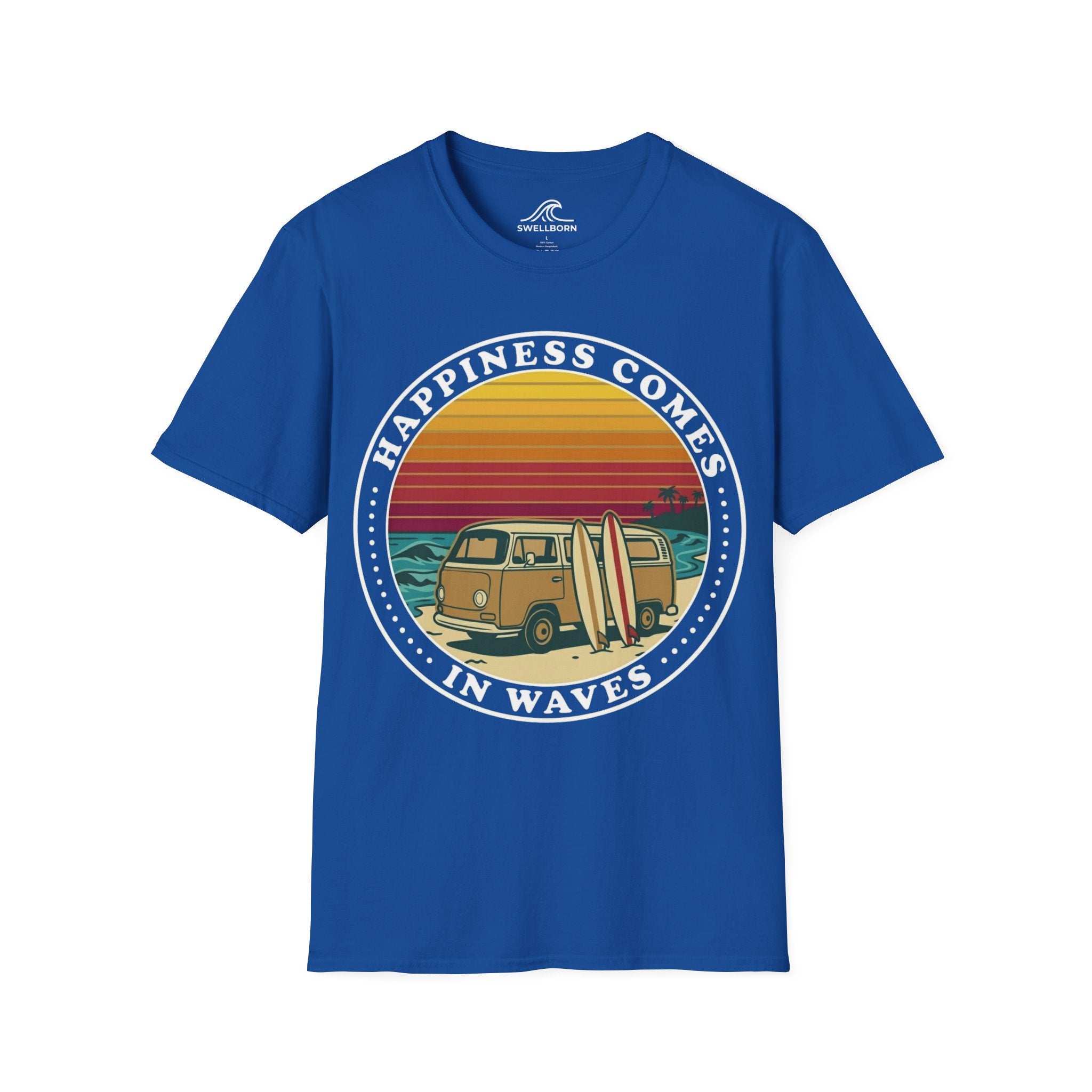 Happiness Comes In Waves T-Shirt
