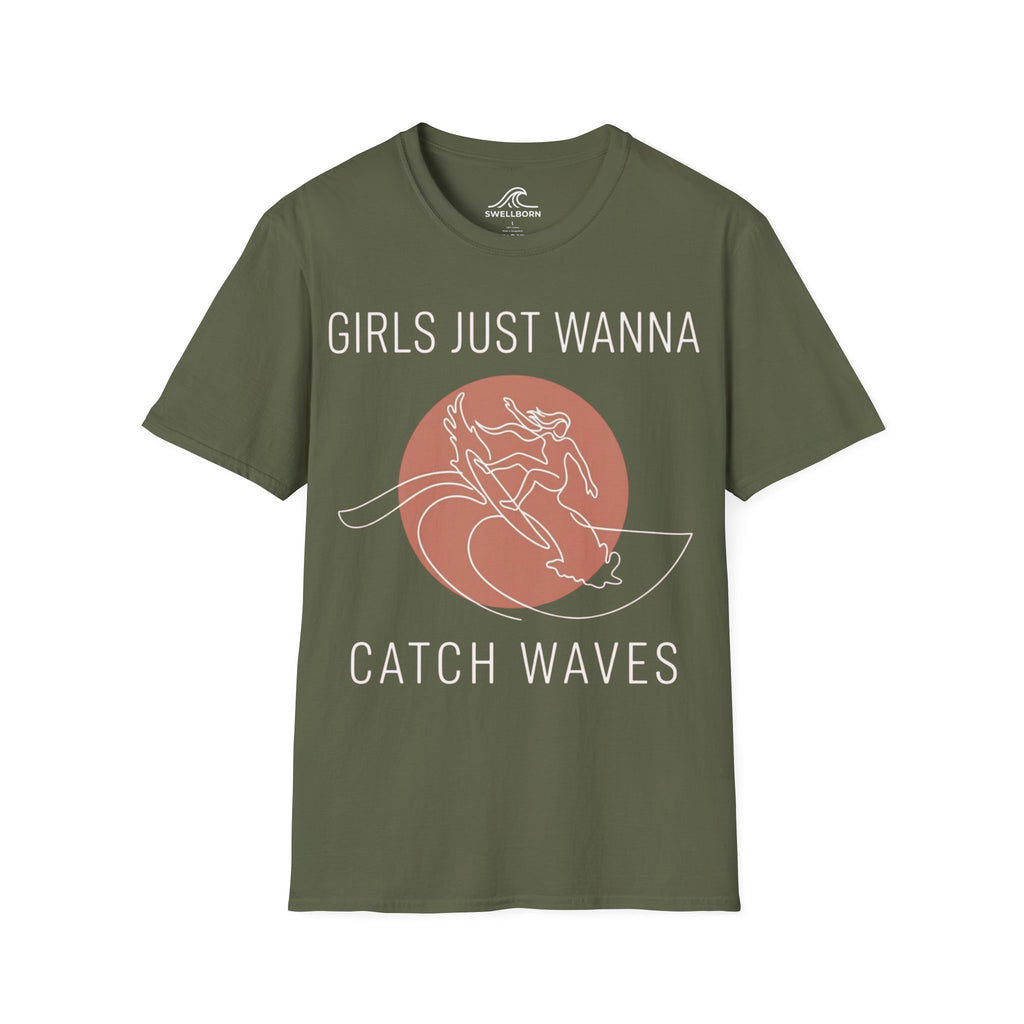 Girls Just Wanna Catch Waves T-Shirt