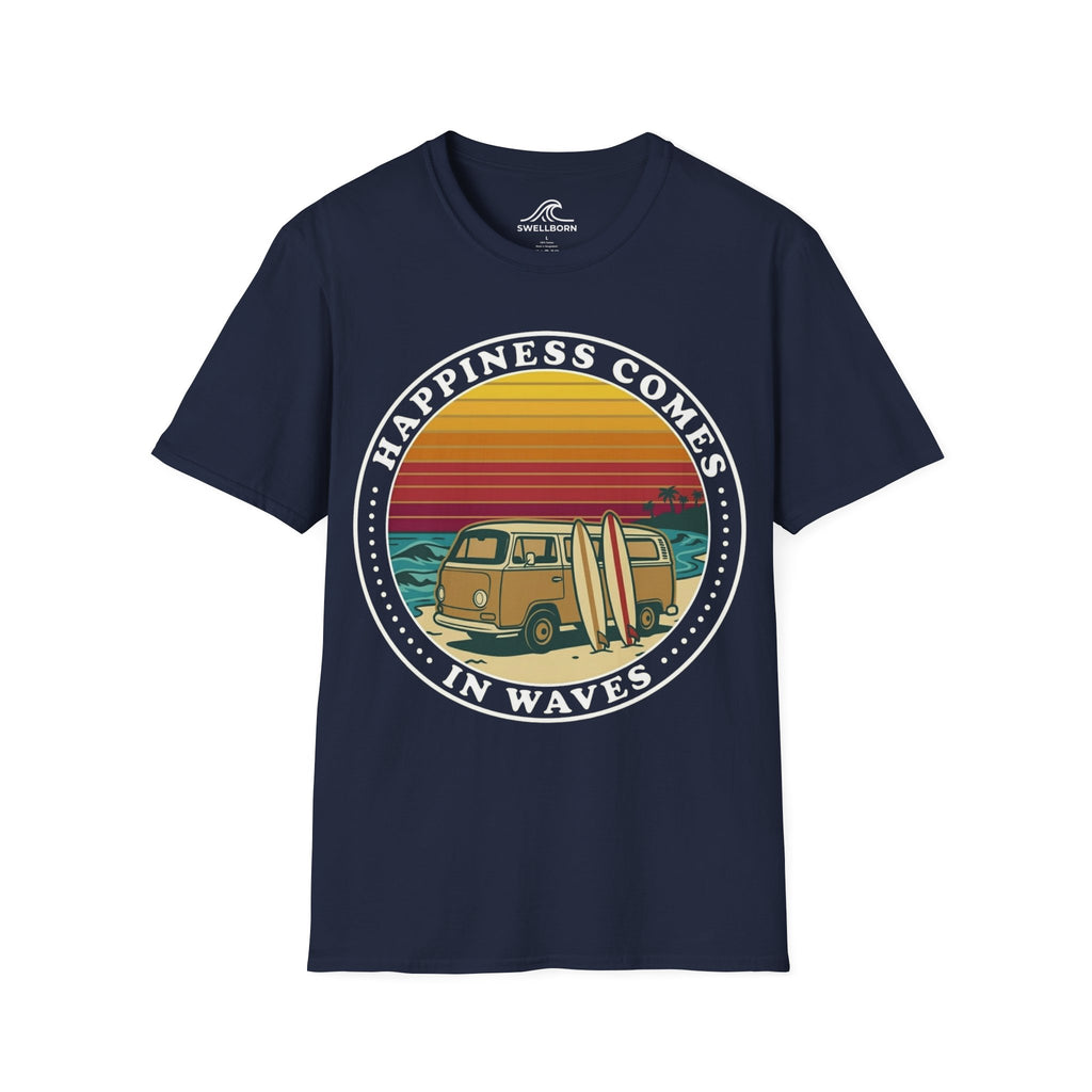 Happiness Comes In Waves T-Shirt