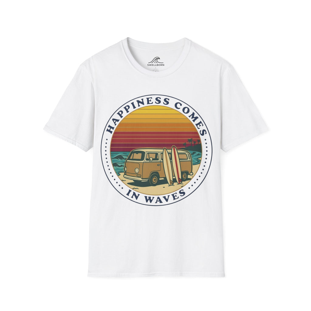 Happiness Comes In Waves T-Shirt