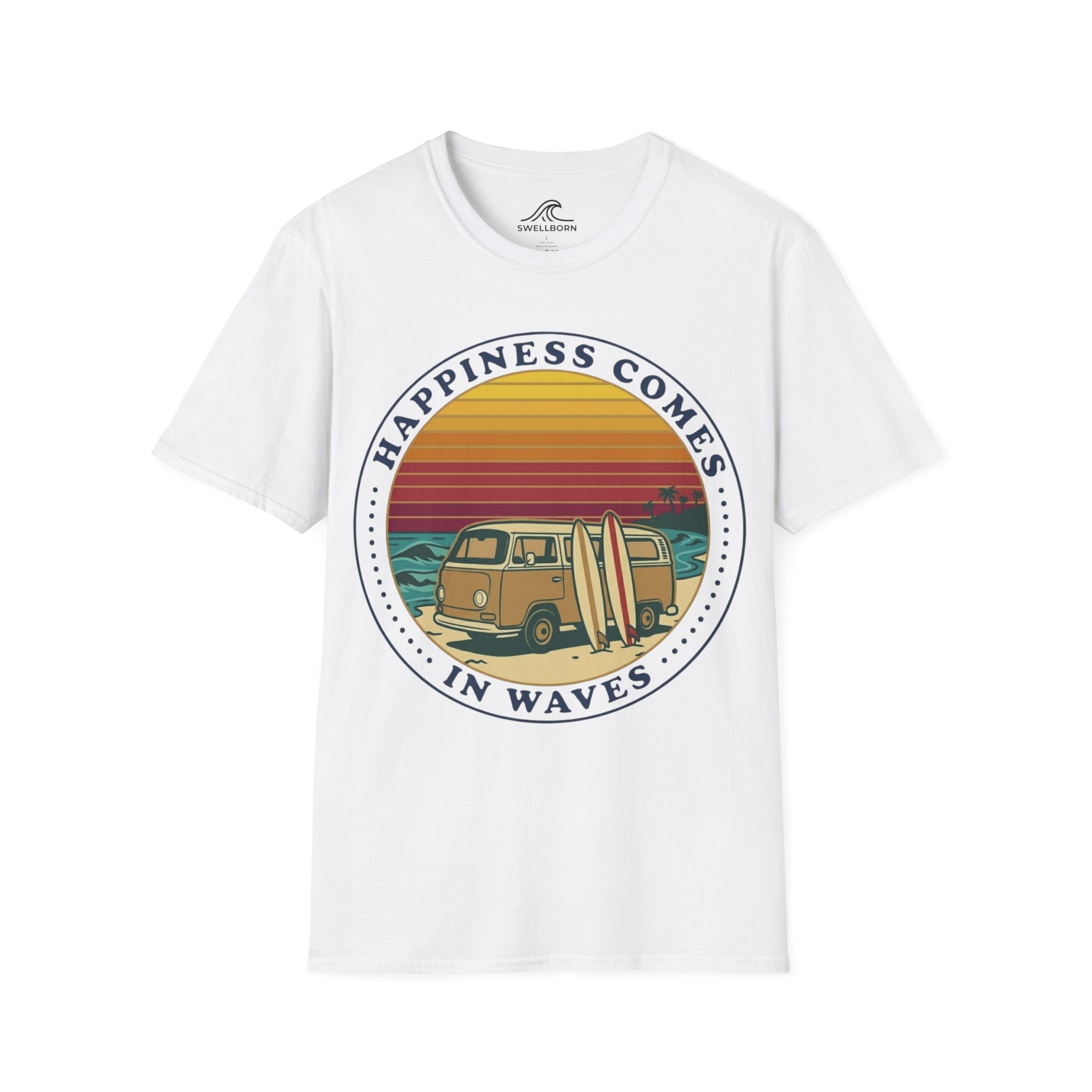 Happiness Comes In Waves T-Shirt