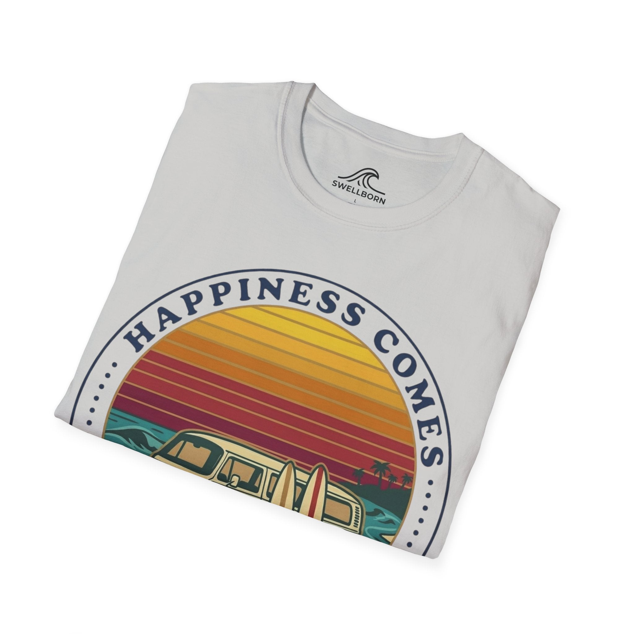 Happiness Comes In Waves T-Shirt