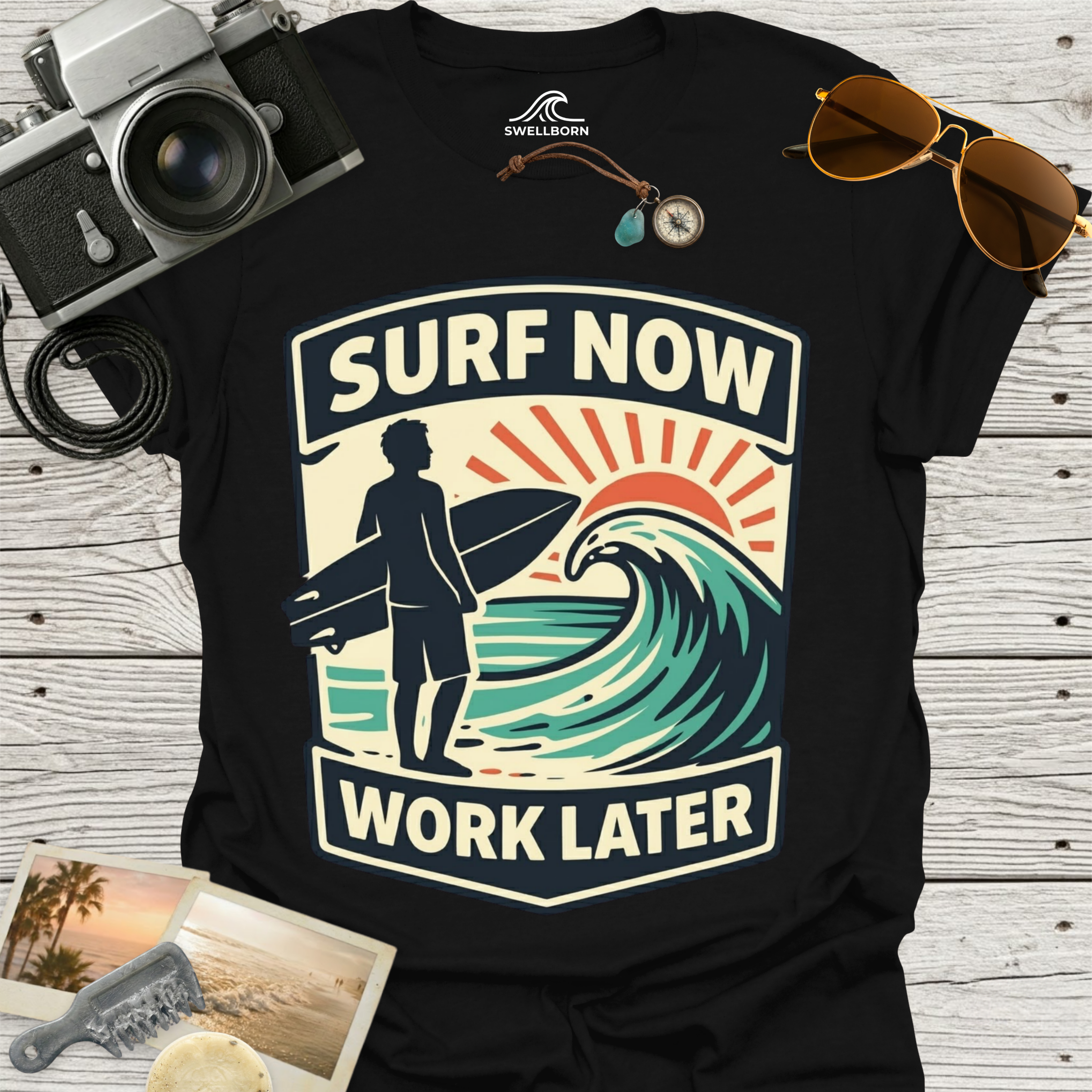 Surf Now, Work Later T-Shirt
