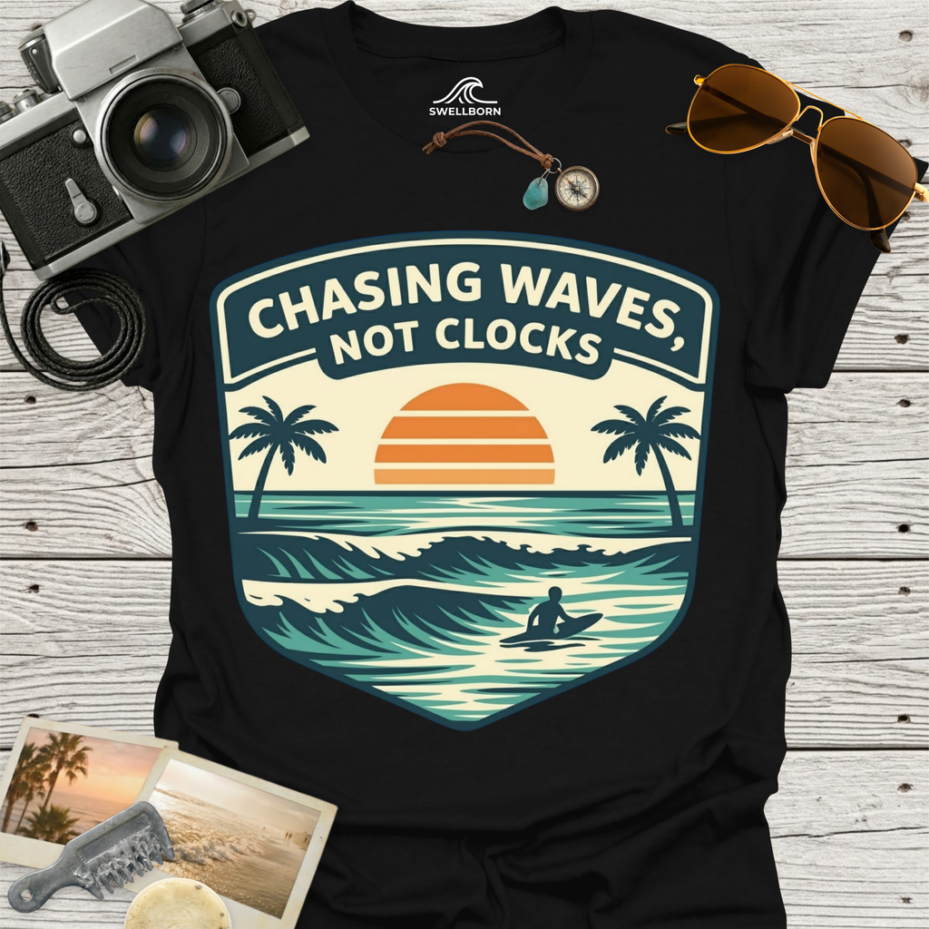 Chasing Waves Not Clocks T-Shirt