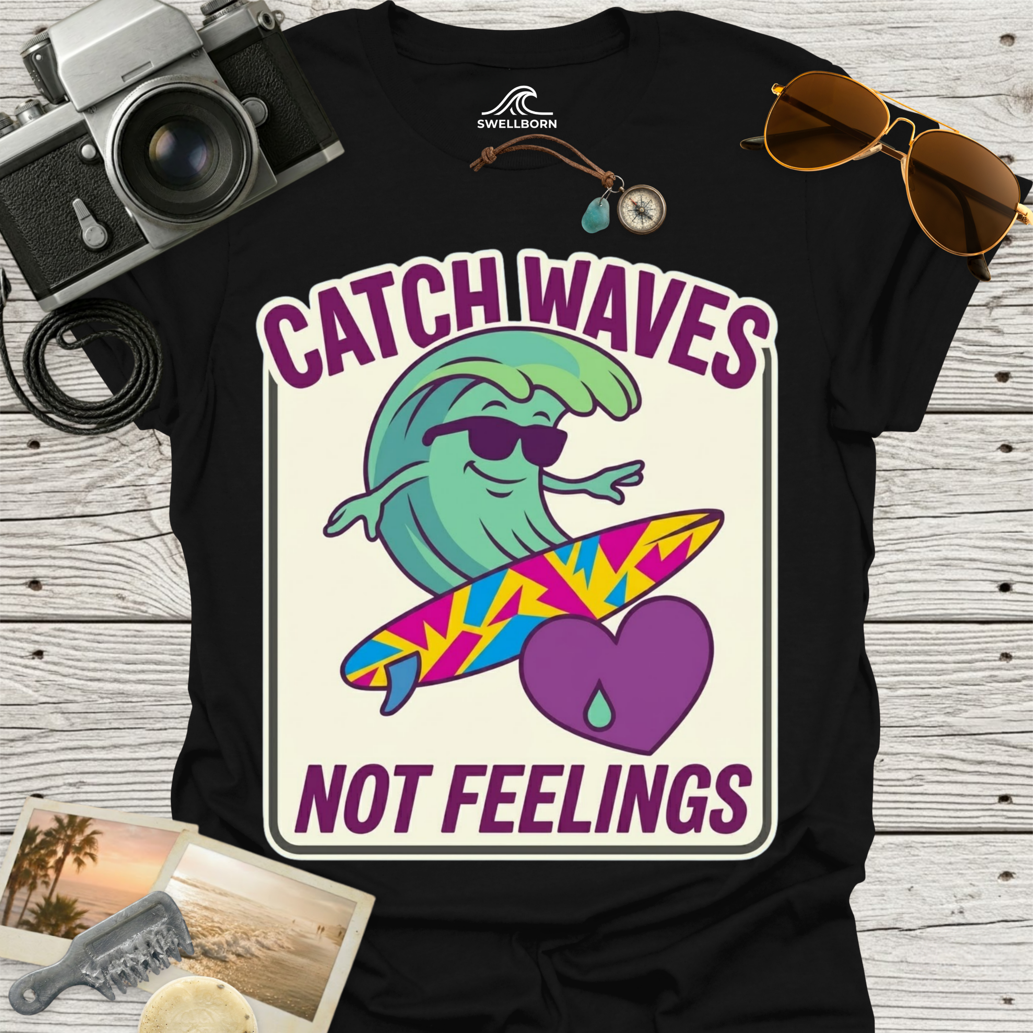 Catch Waves Not Feelings T-Shirt