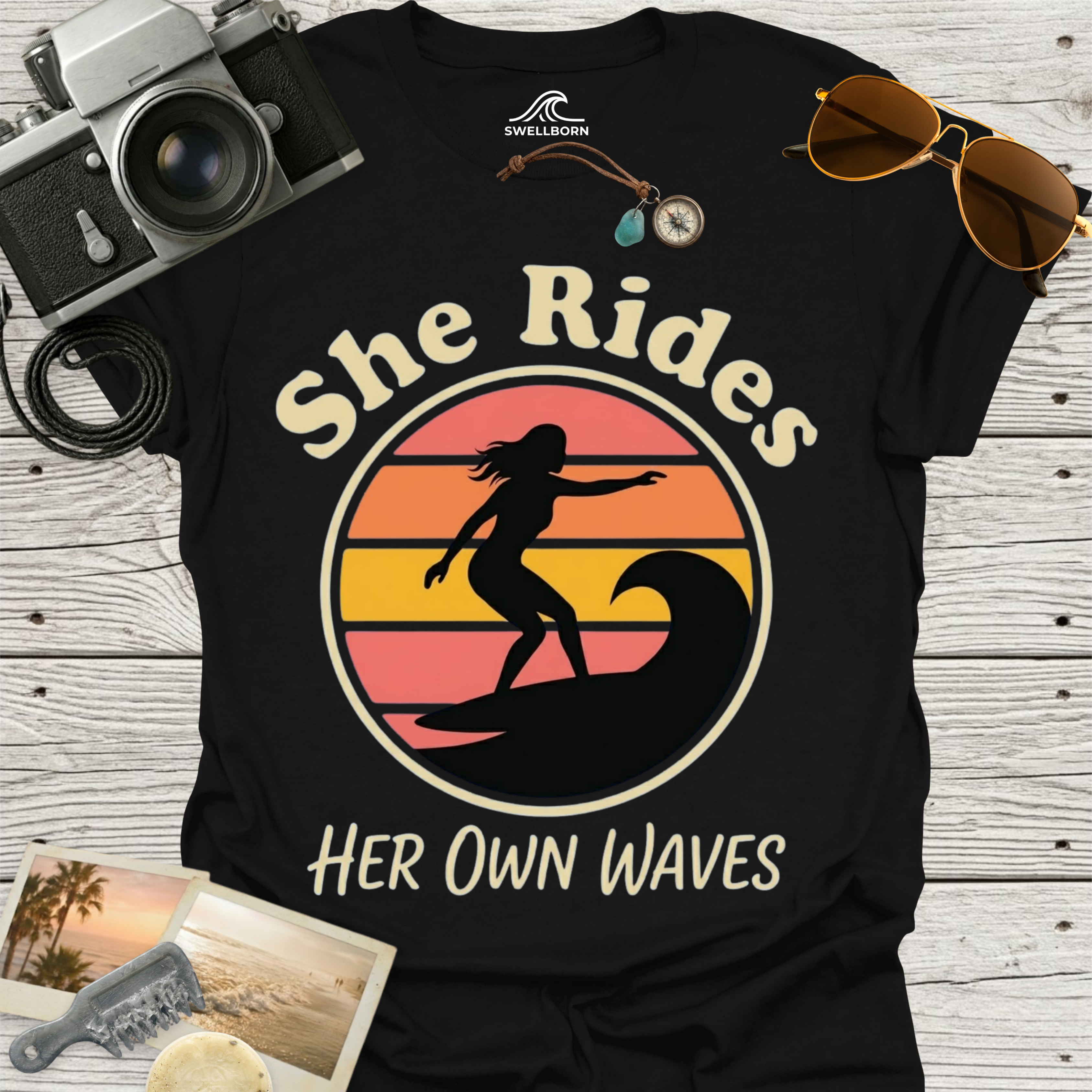 She Rides Her Own Waves T-Shirt