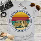 Happiness Comes In Waves T-Shirt