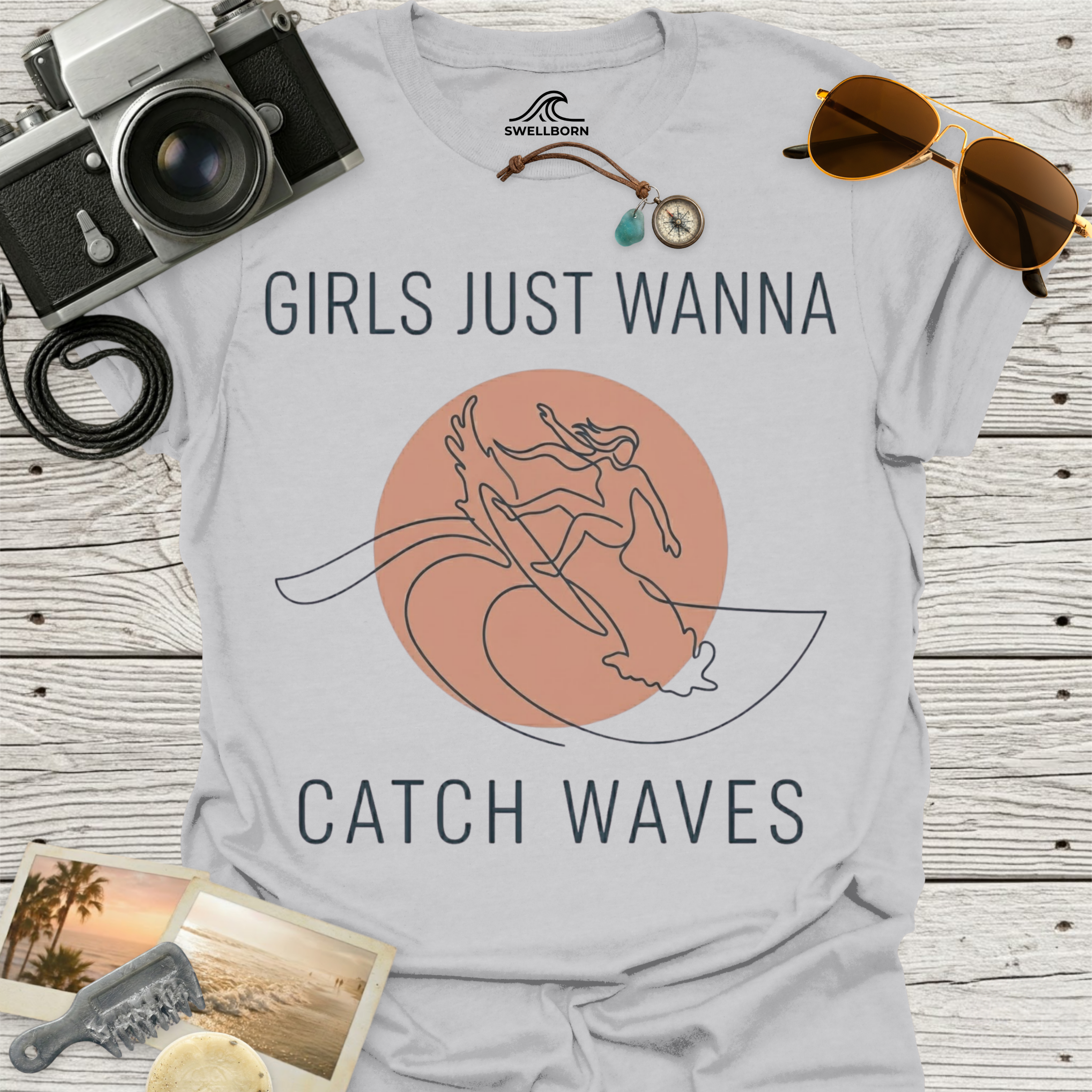 Girls Just Wanna Catch Waves T-Shirt