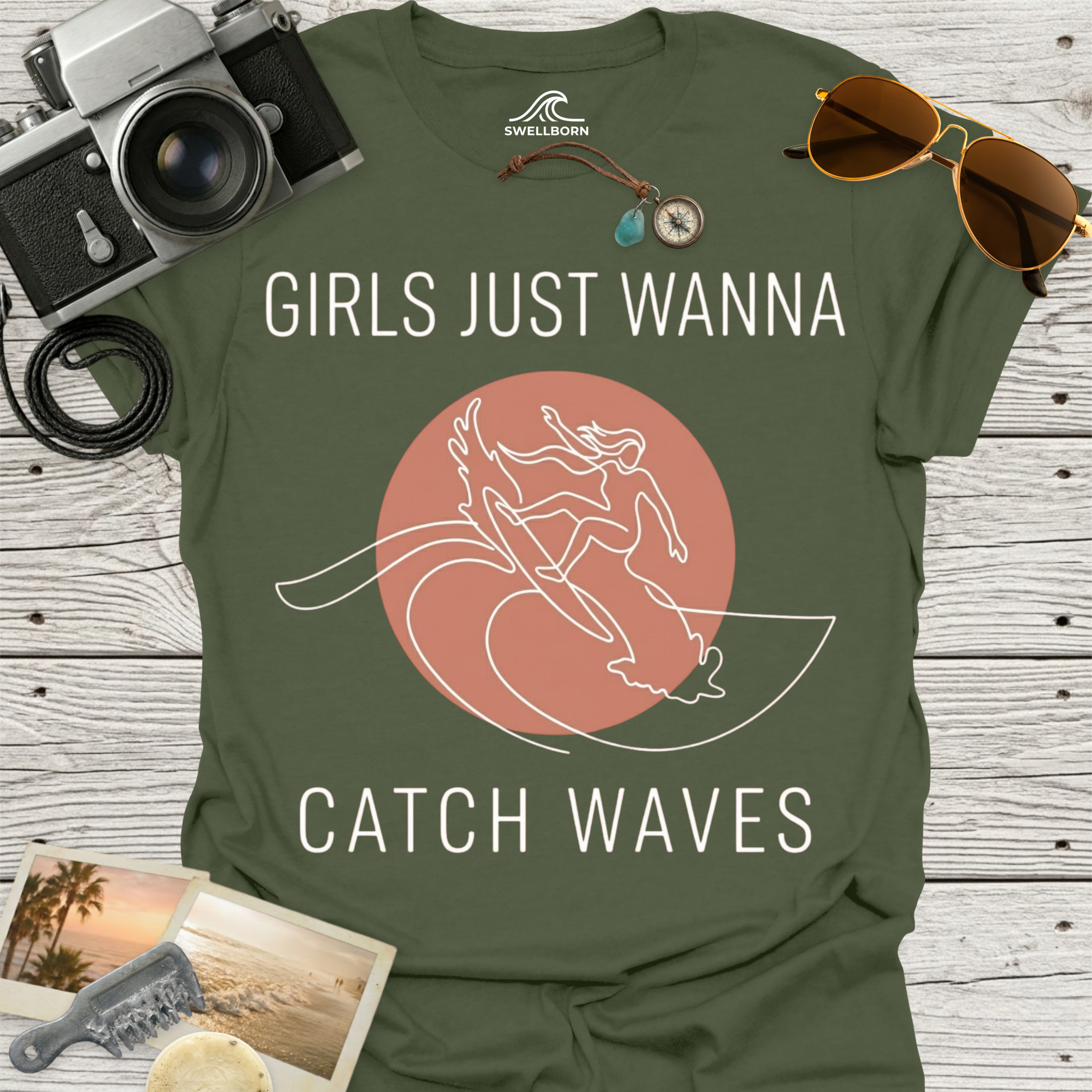 Girls Just Wanna Catch Waves T-Shirt