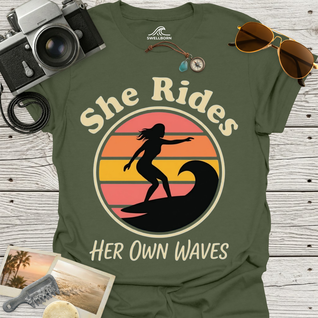 She Rides Her Own Waves T-Shirt