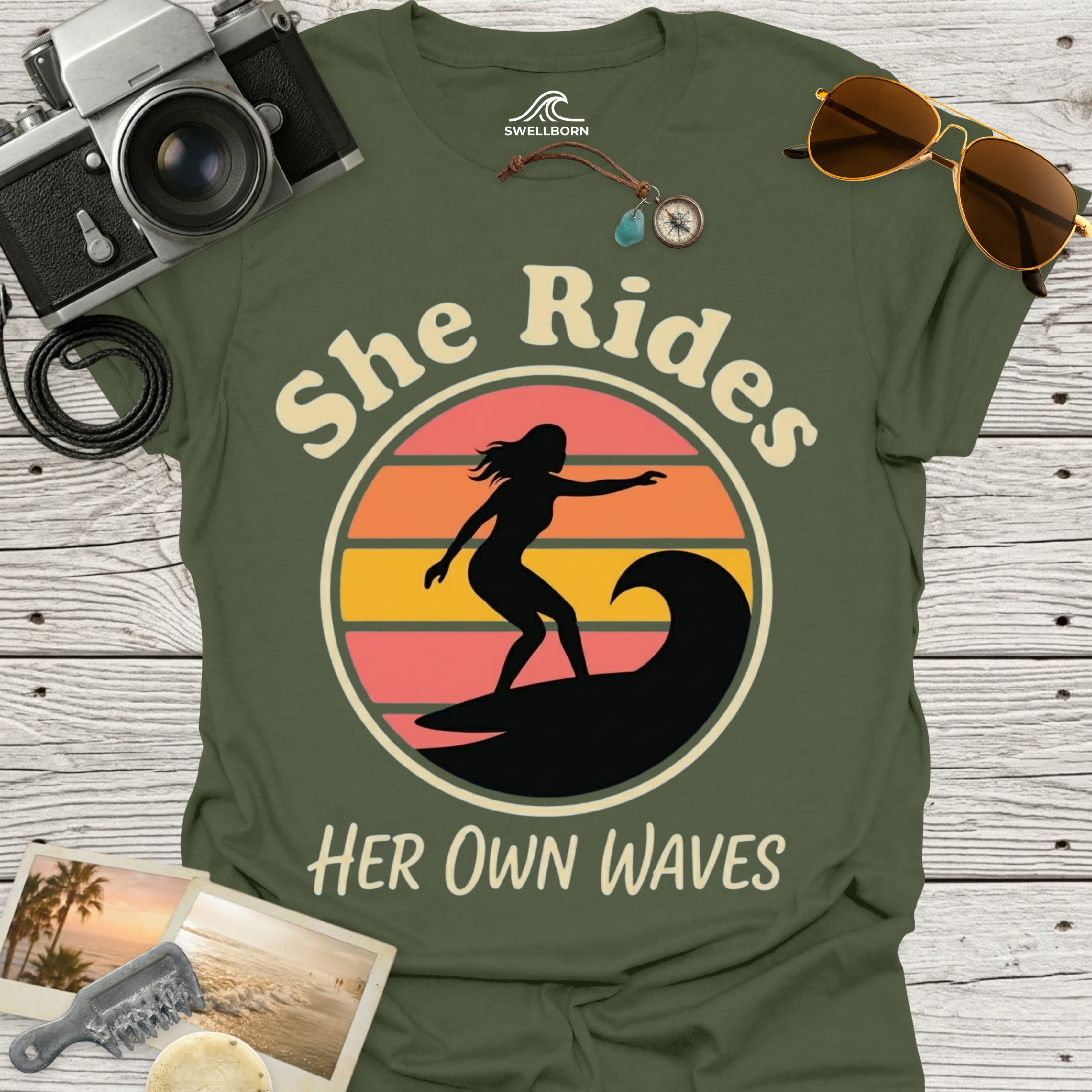 She Rides Her Own Waves T-Shirt