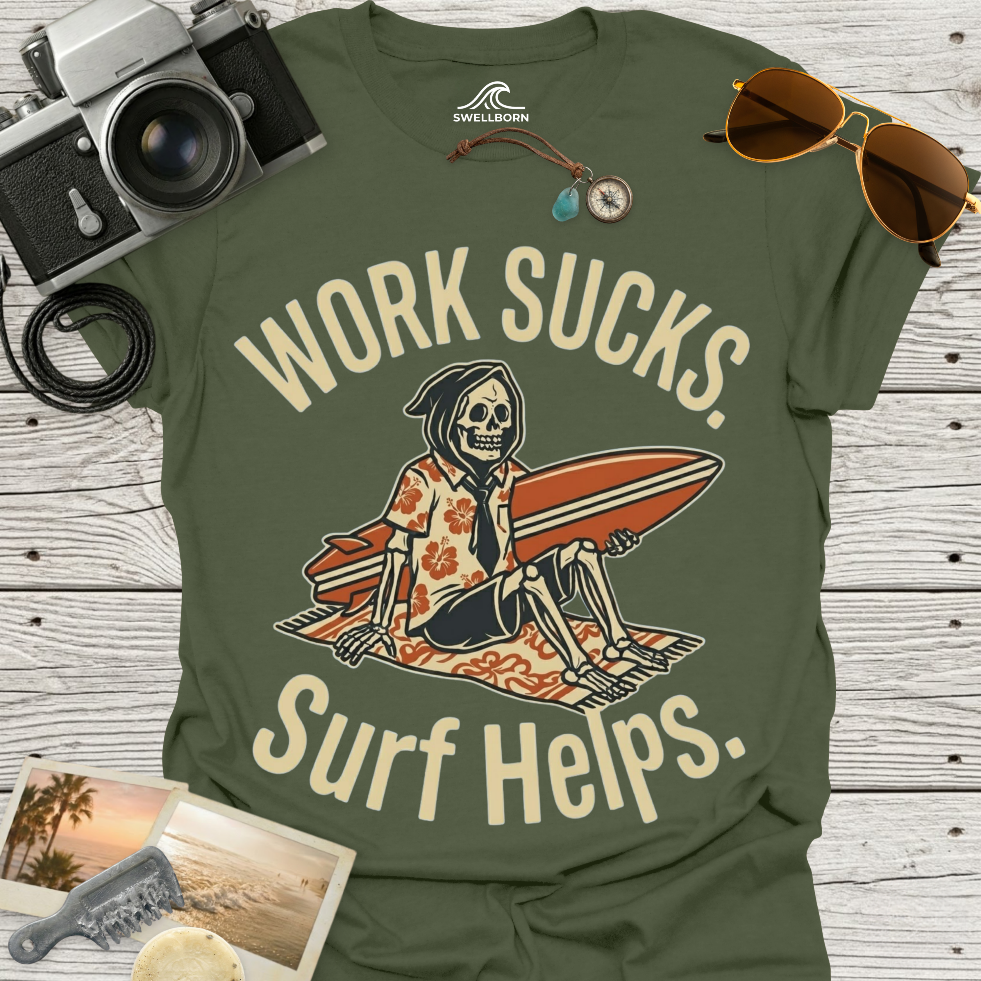 Work Sucks Surf Helps T-Shirt
