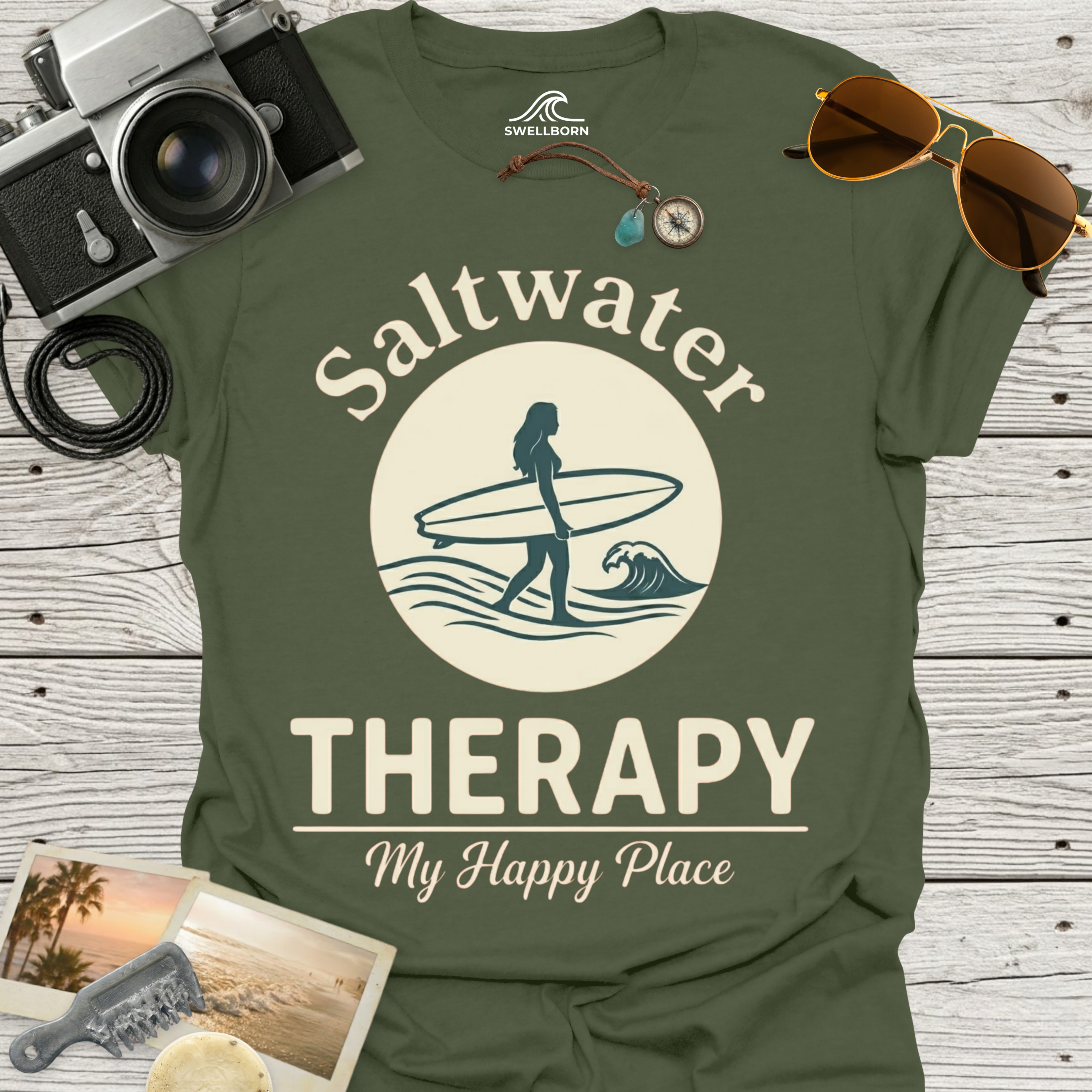 Saltwater Therapy My Happy Place T-Shirt