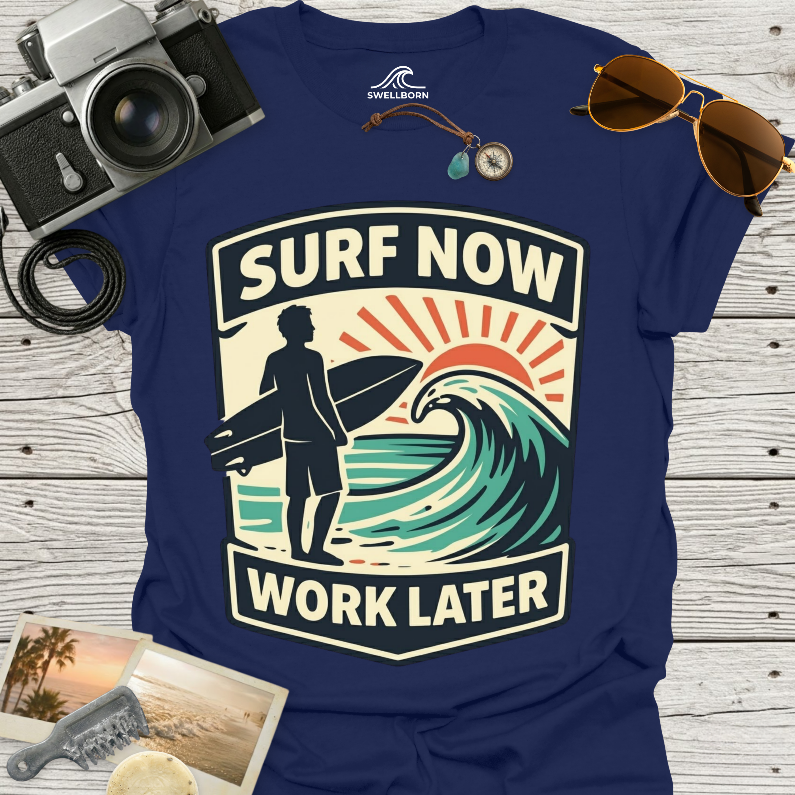 Surf Now, Work Later T-Shirt
