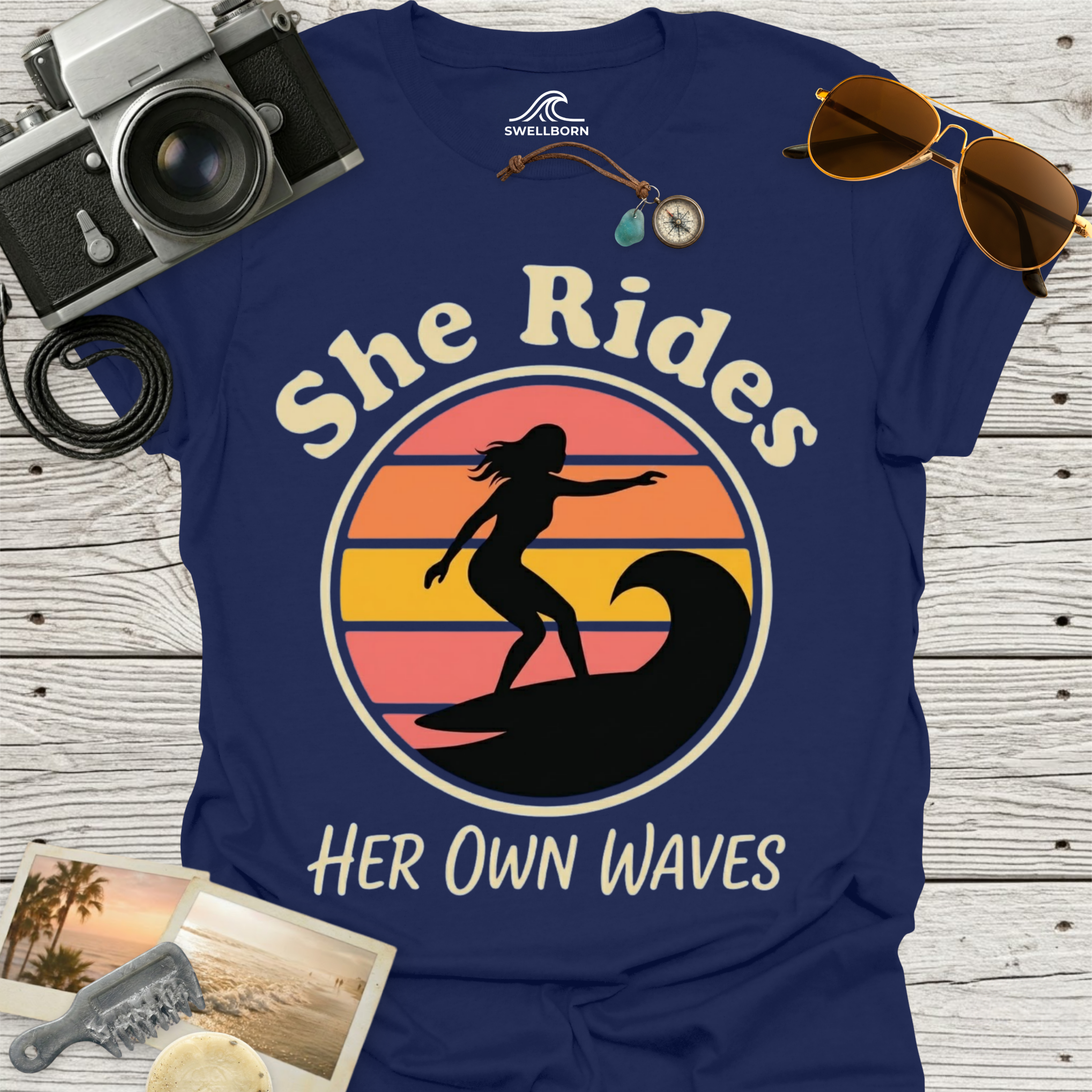 She Rides Her Own Waves T-Shirt