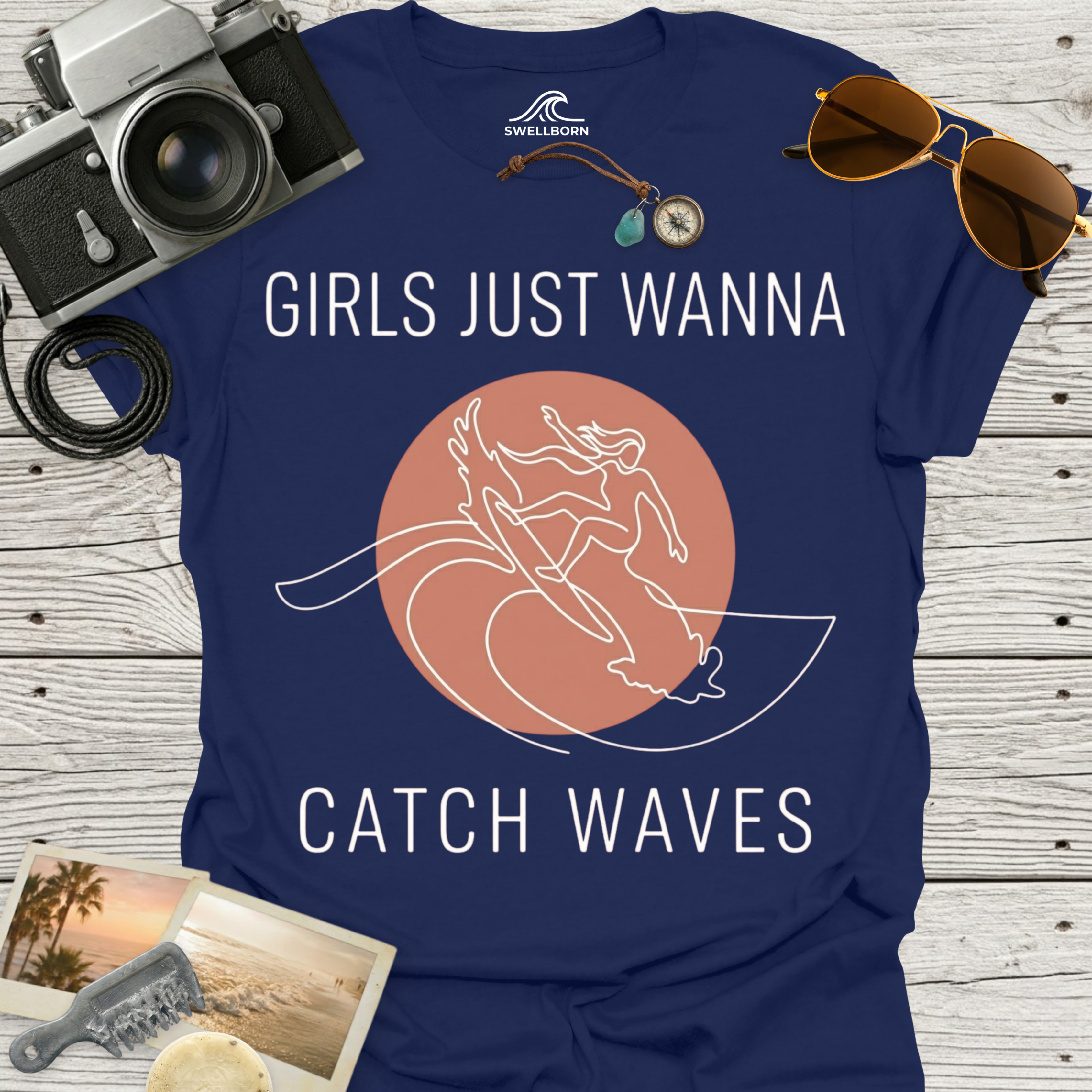 Girls Just Wanna Catch Waves T-Shirt