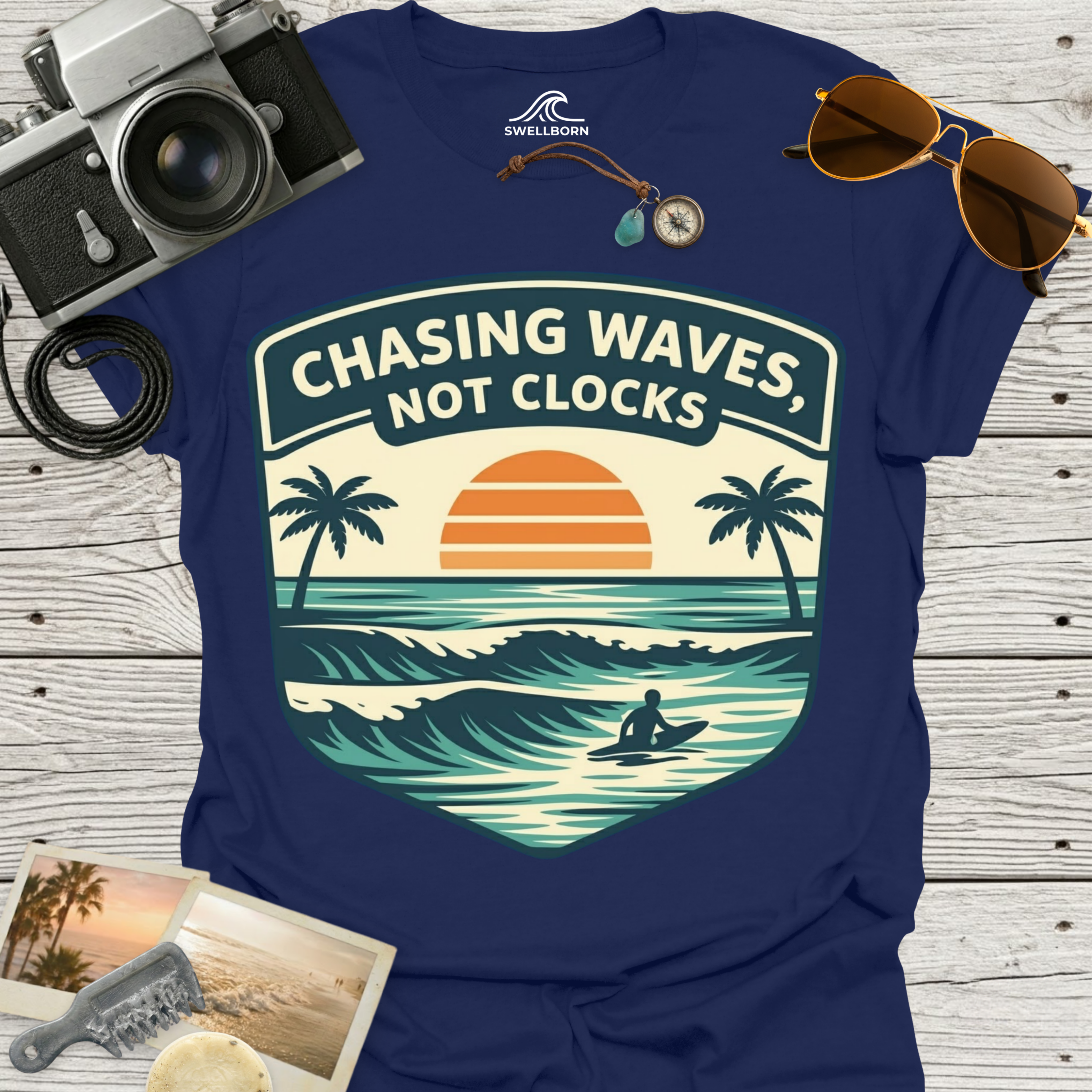 Chasing Waves Not Clocks T-Shirt