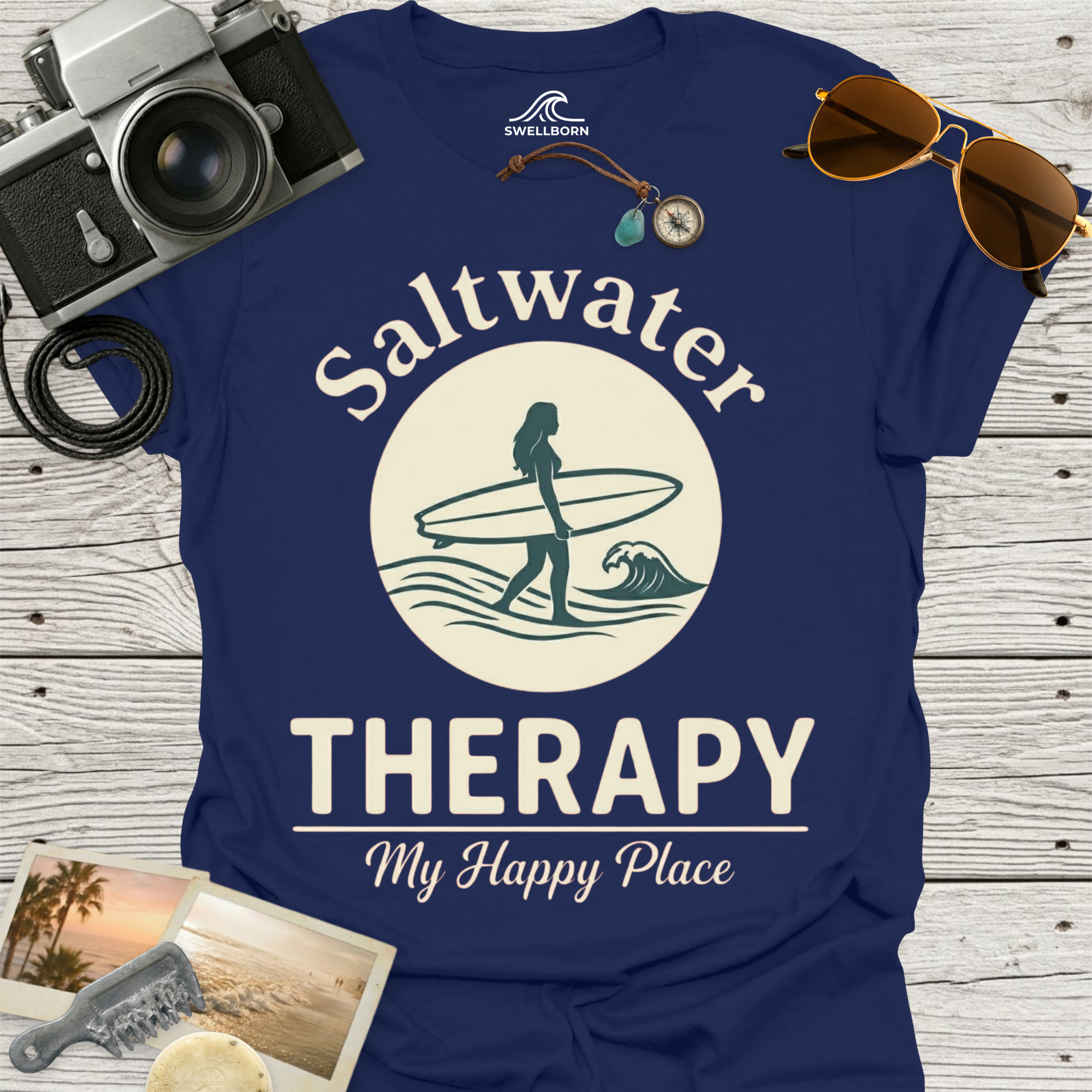 Saltwater Therapy My Happy Place T-Shirt