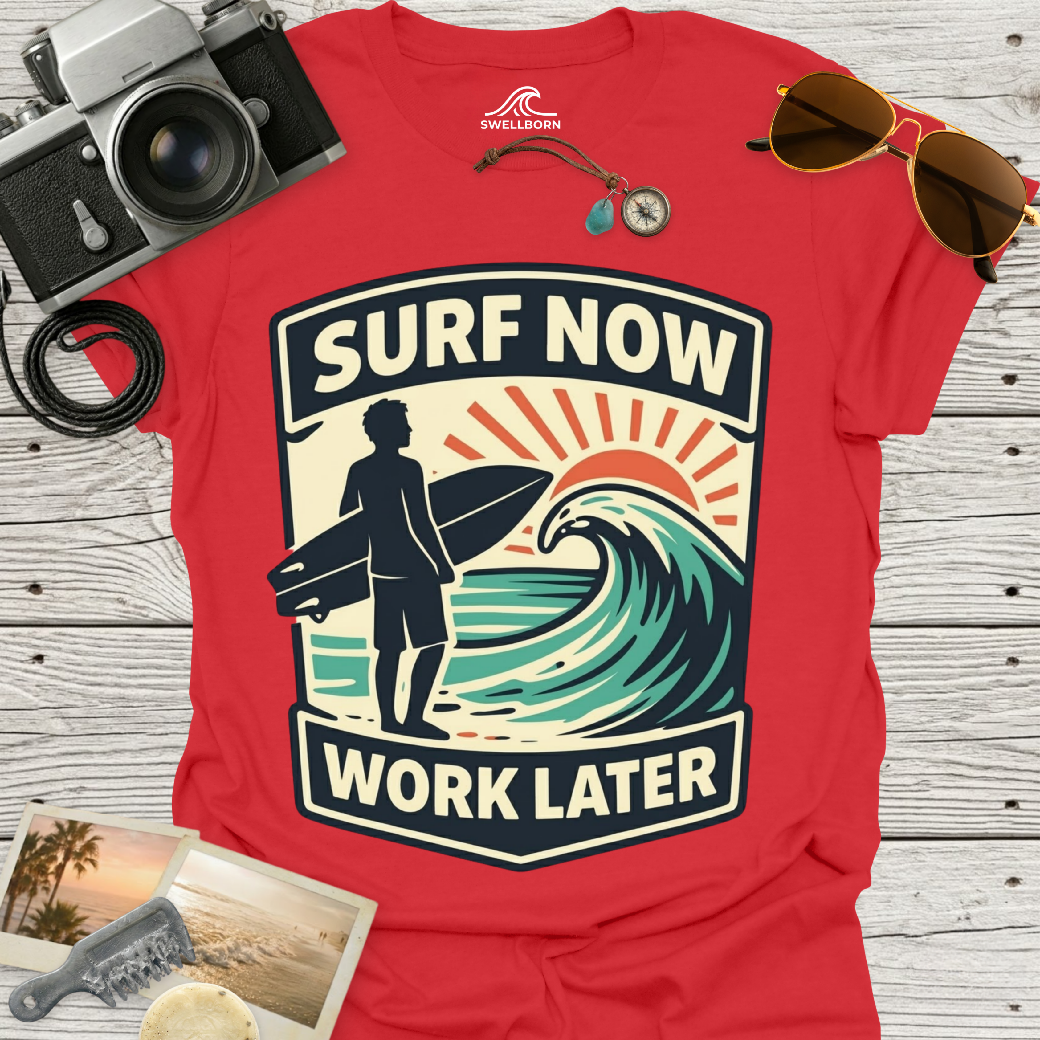 Surf Now, Work Later T-Shirt