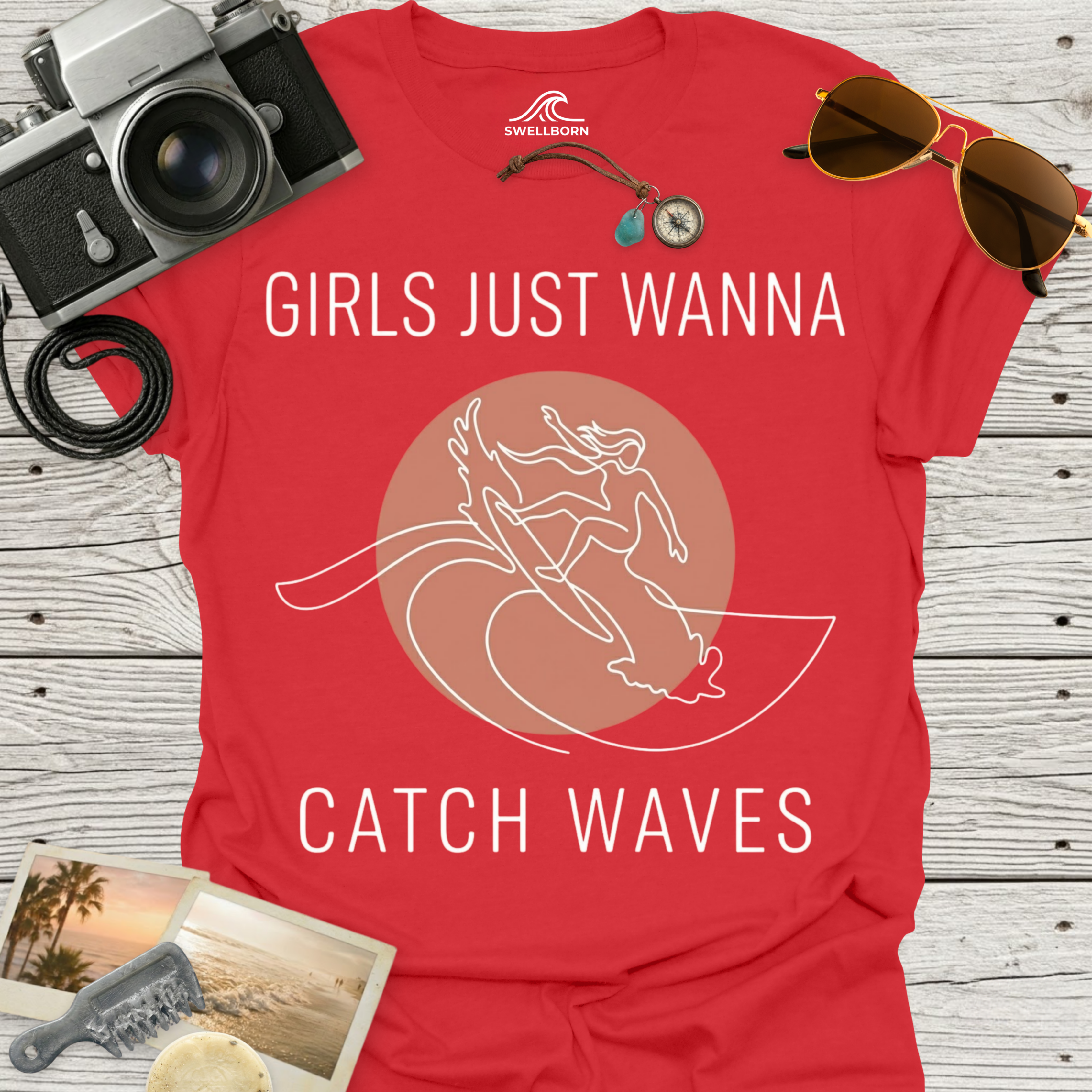 Girls Just Wanna Catch Waves T-Shirt