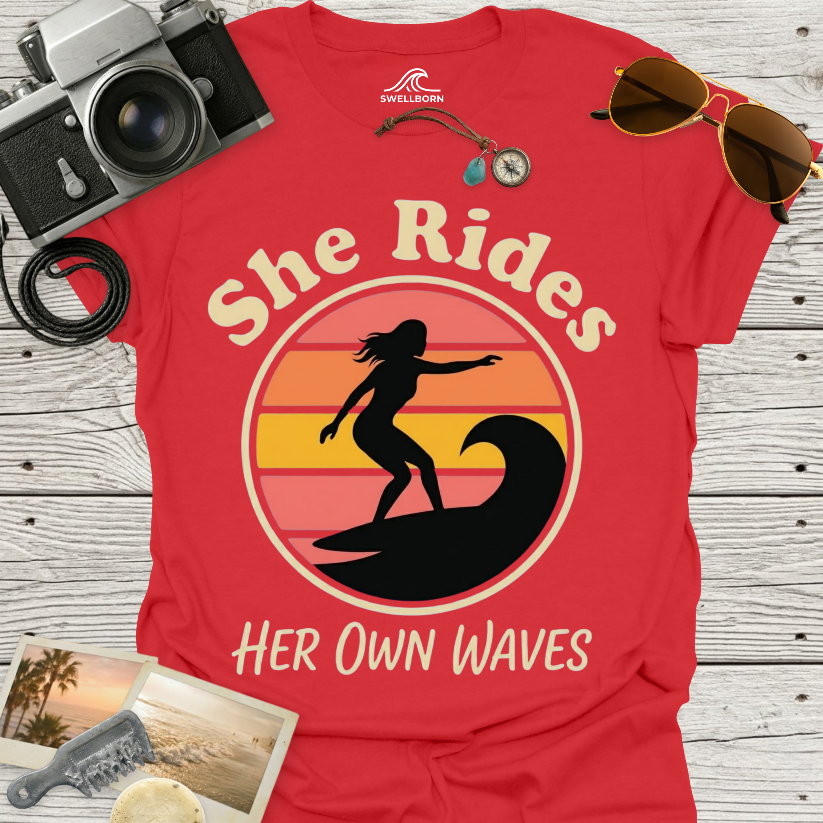 She Rides Her Own Waves T-Shirt