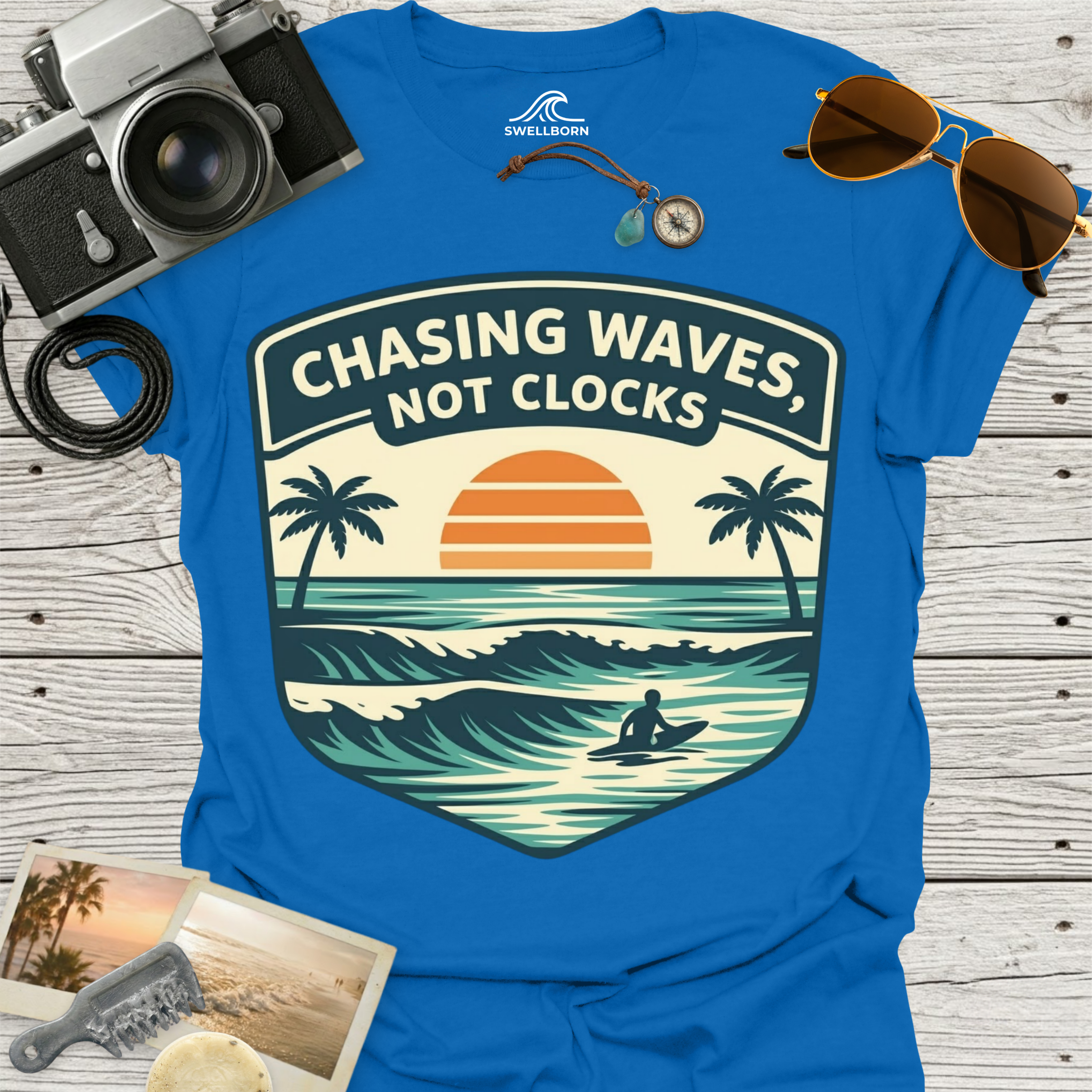 Chasing Waves Not Clocks T-Shirt