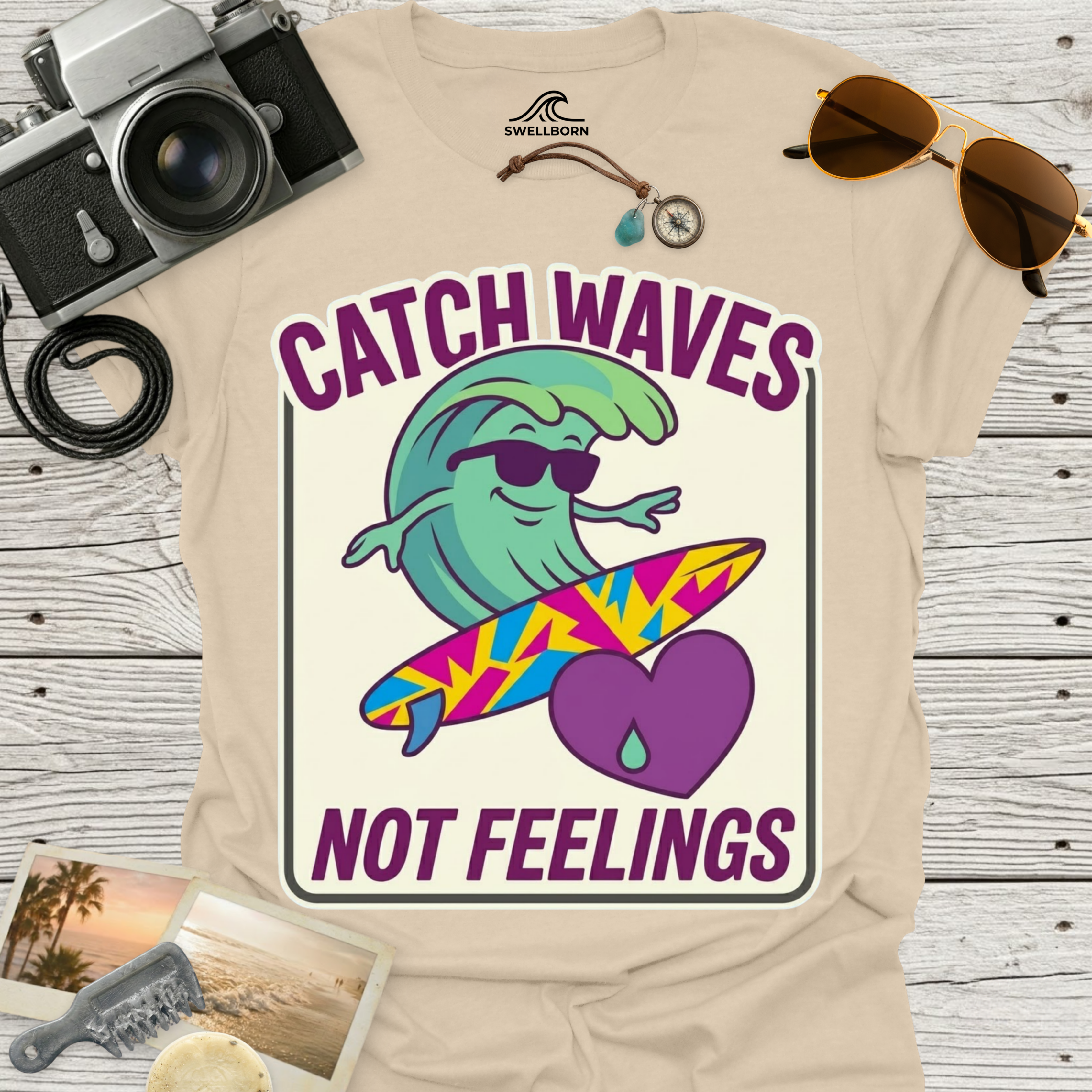 Catch Waves Not Feelings T-Shirt