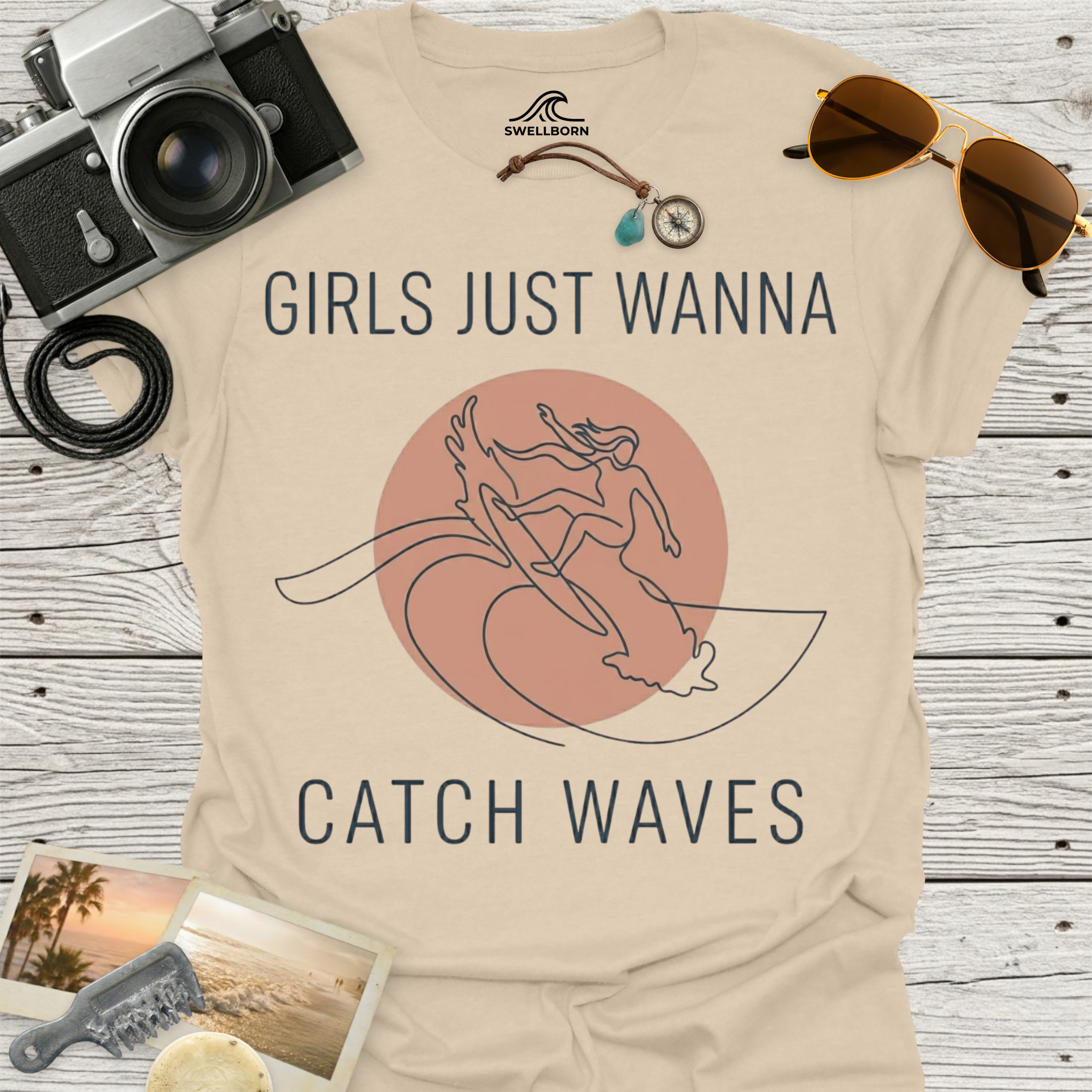 Girls Just Wanna Catch Waves T-Shirt