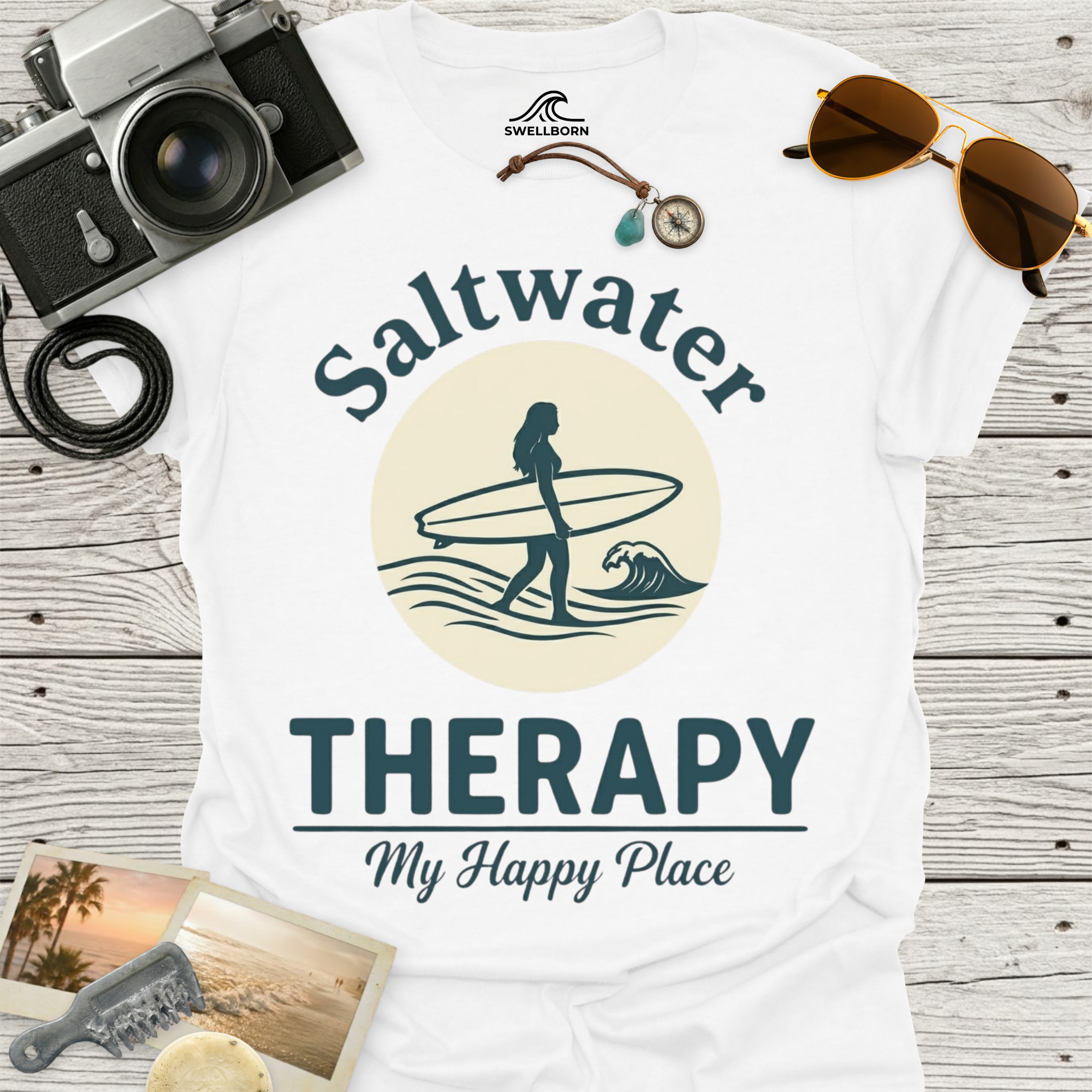 Saltwater Therapy My Happy Place T-Shirt