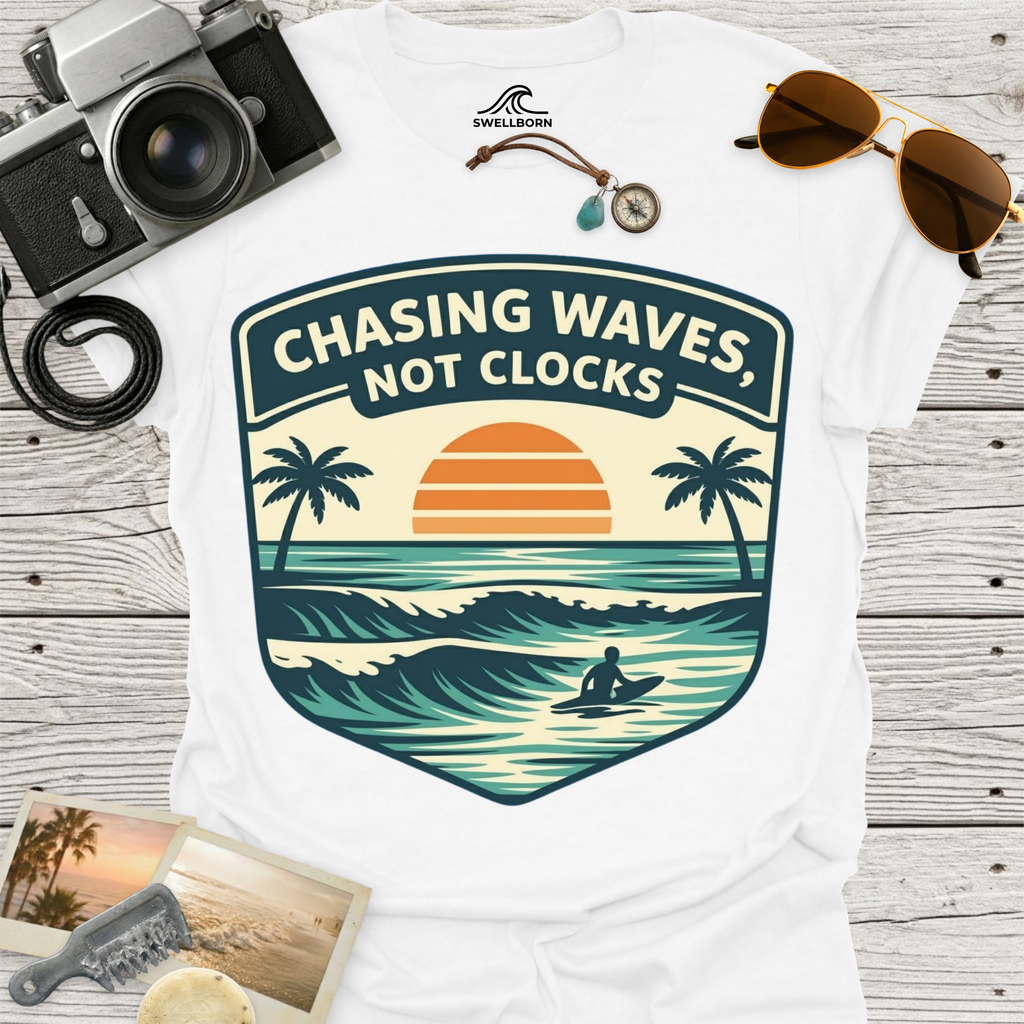 Chasing Waves Not Clocks T-Shirt