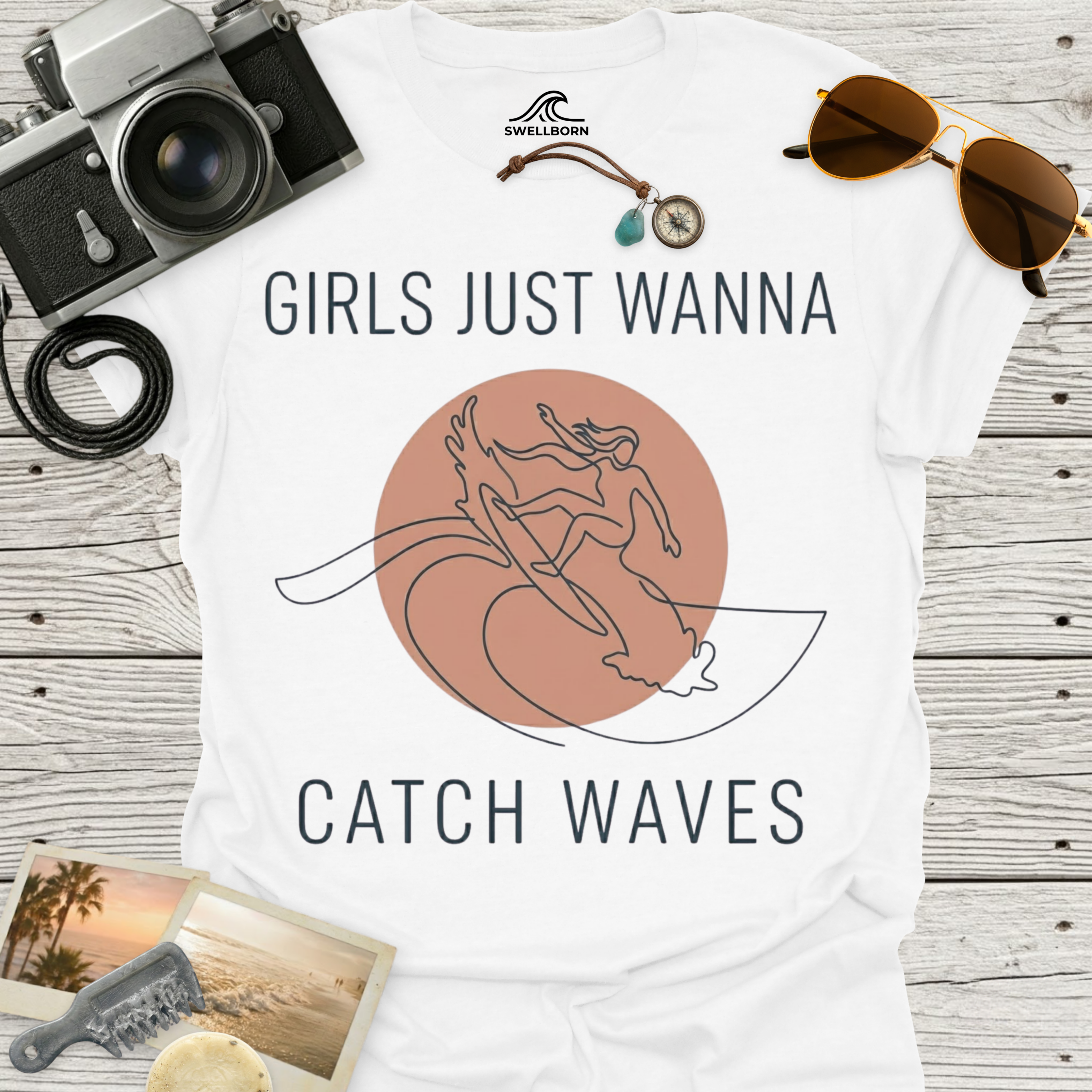 Girls Just Wanna Catch Waves T-Shirt
