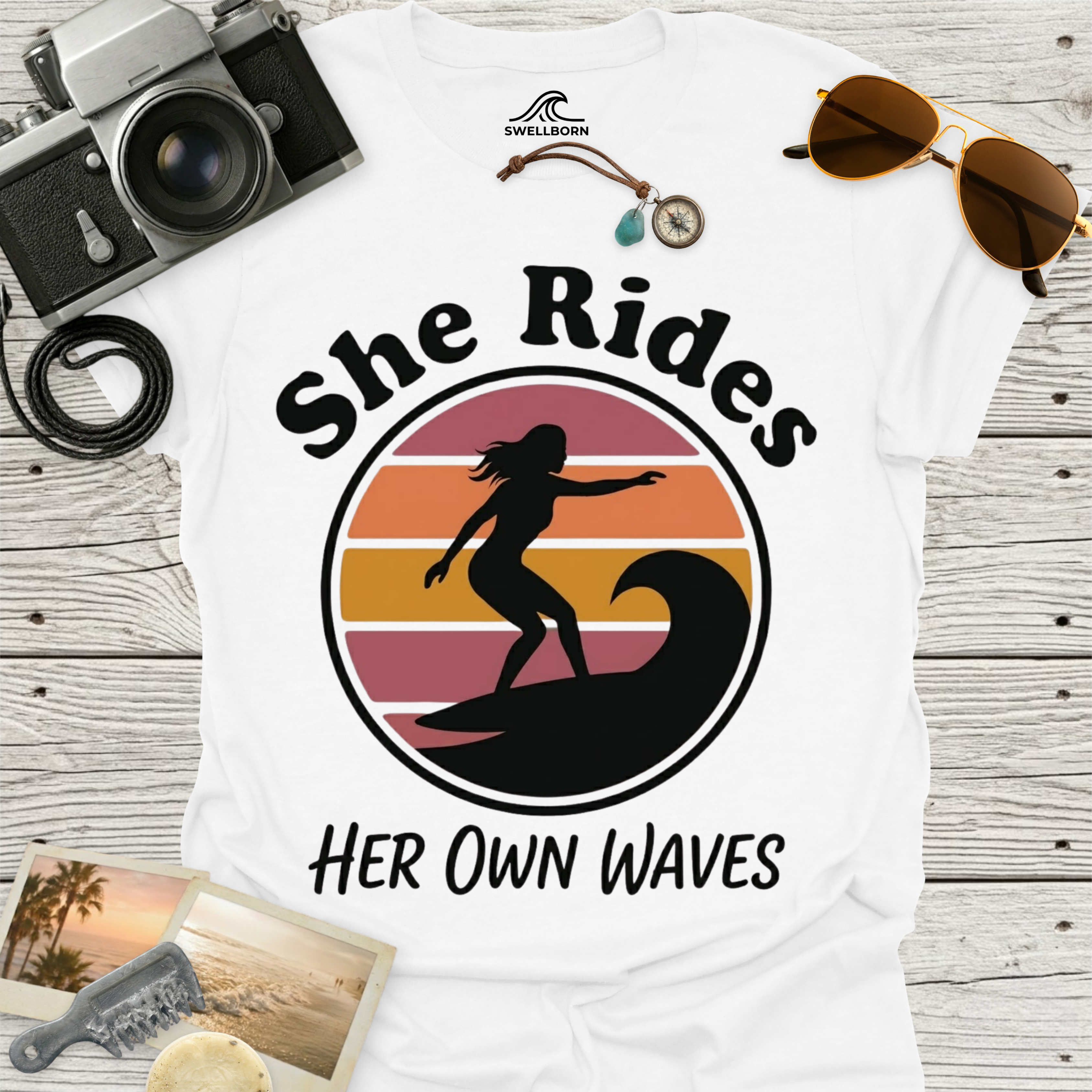 She Rides Her Own Waves T-Shirt