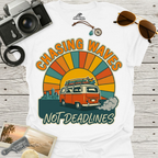 Chasing Waves Not Deadlines T-Shirt