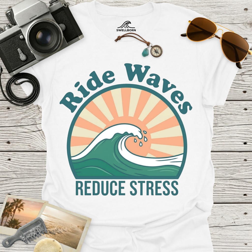 Ride Waves Reduce Stress T-Shirt